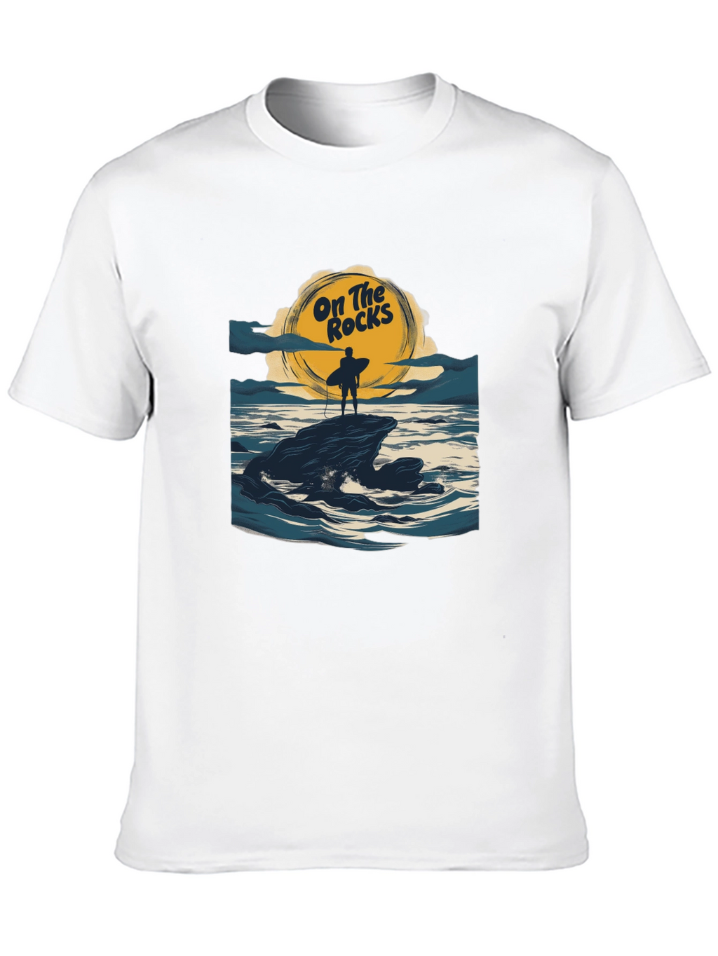 On The Rocks Graphic T-Shirt - Surf Design