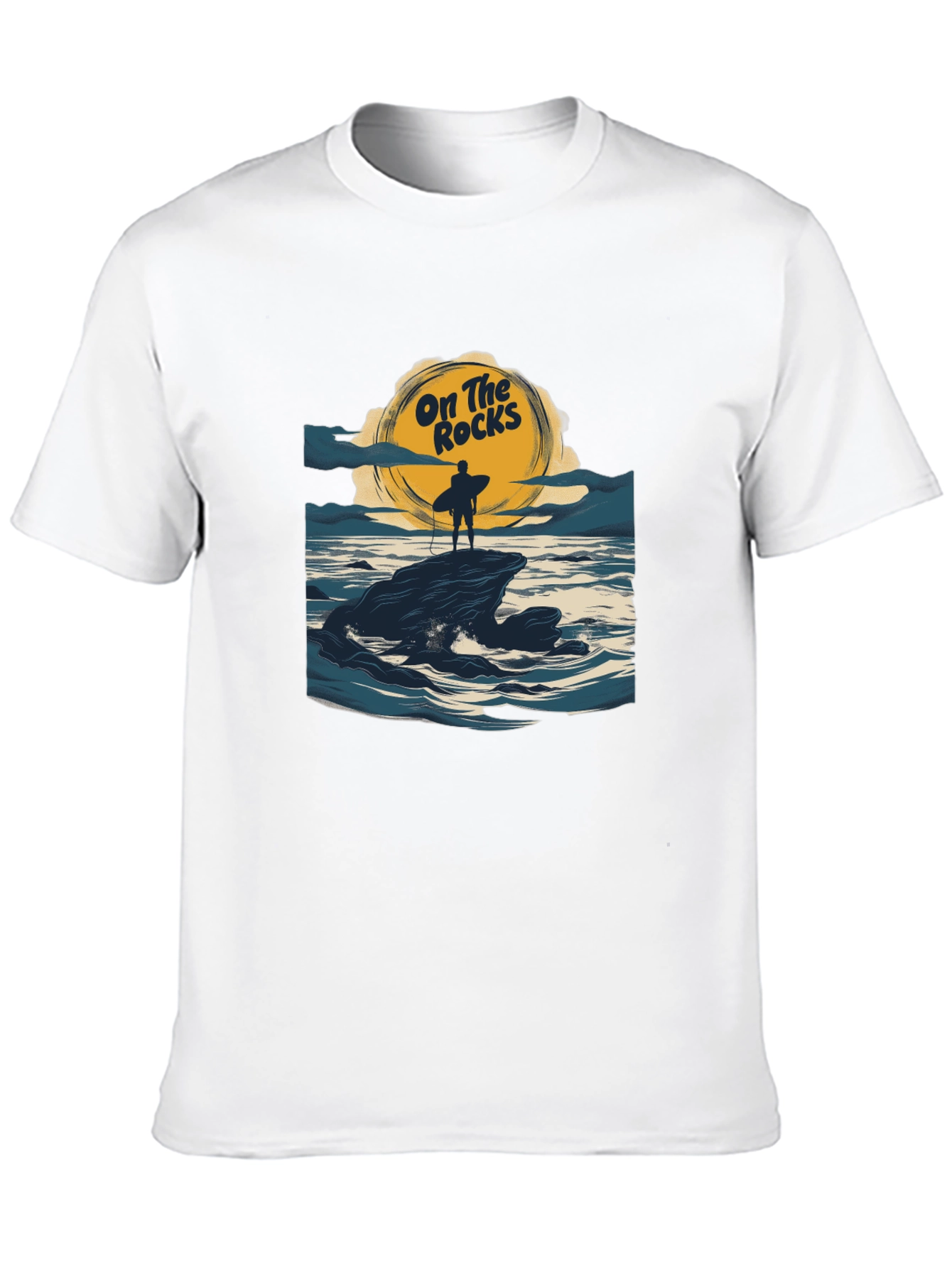 On The Rocks Graphic T-Shirt - Surf Design