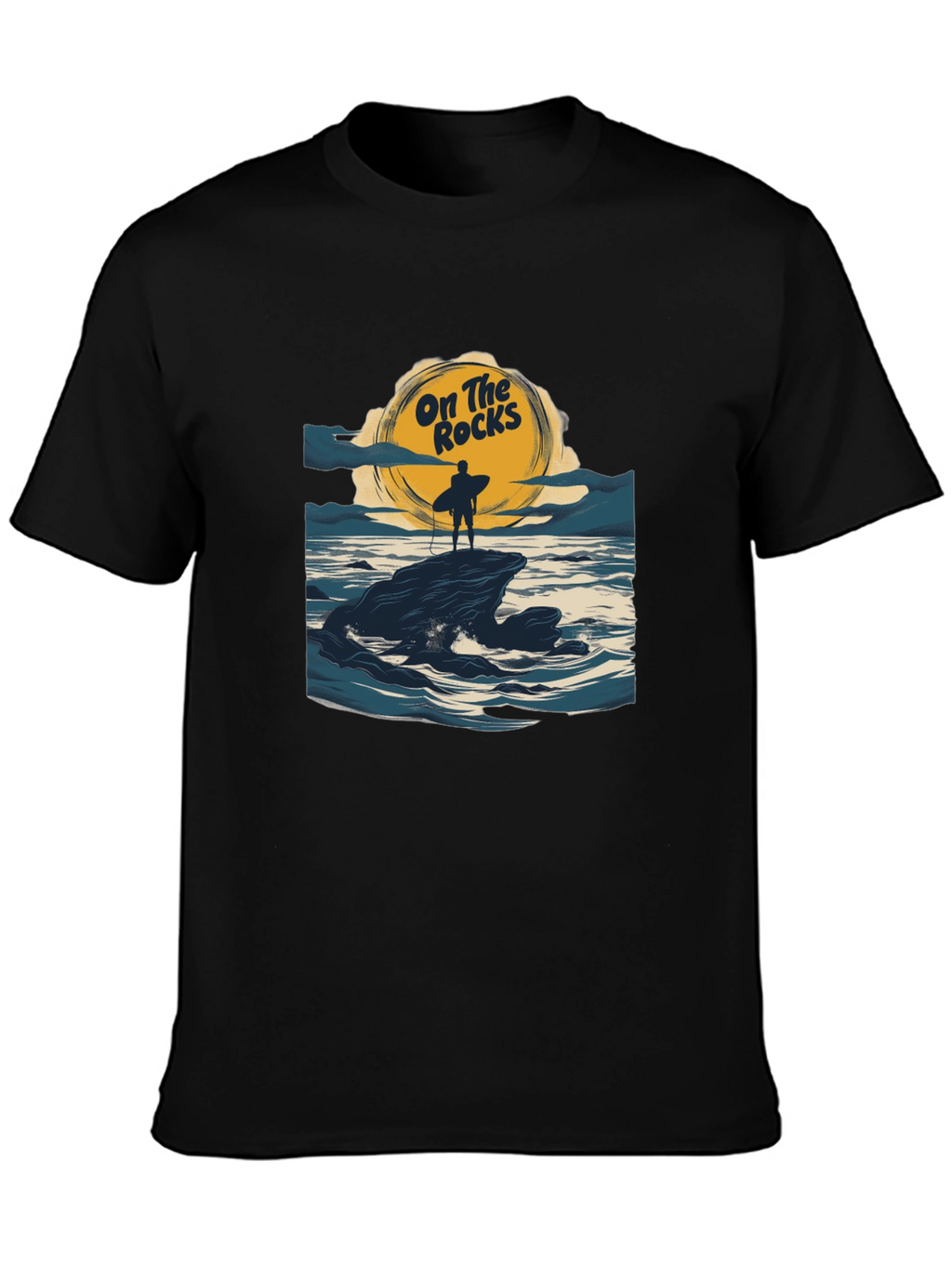 On The Rocks Graphic T-Shirt - Surf Design