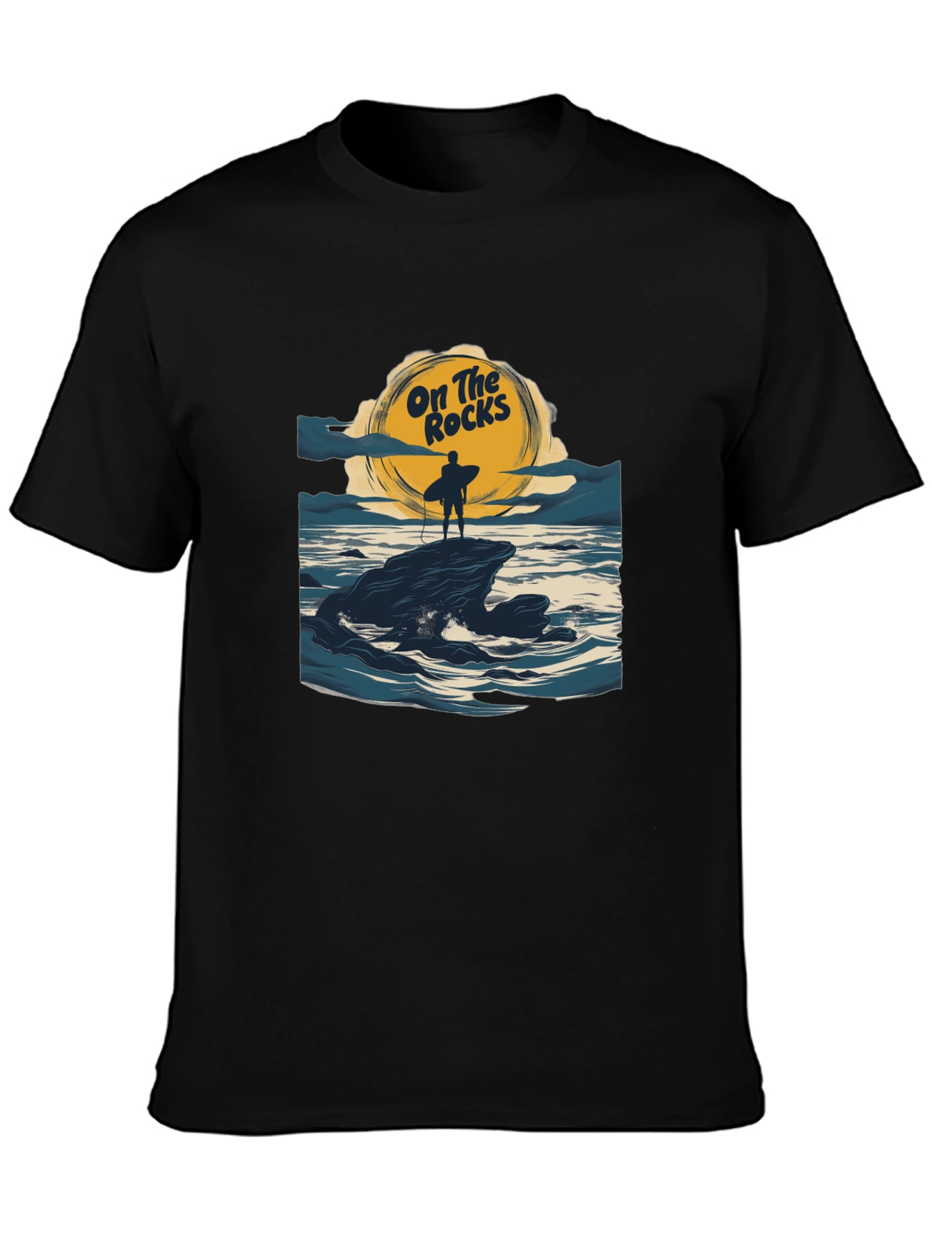 On The Rocks Graphic T-Shirt - Surf Design