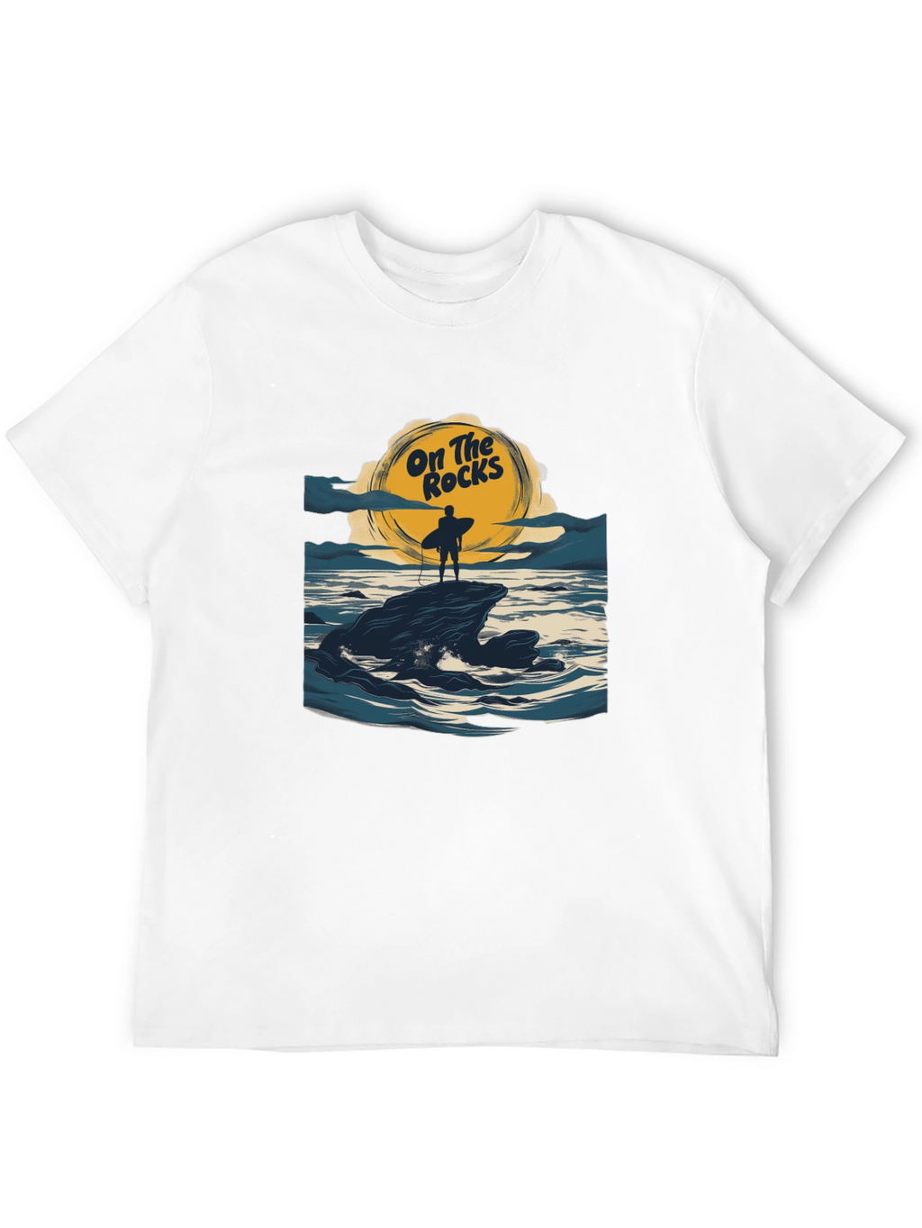 On The Rocks Graphic T-Shirt - Surf Design