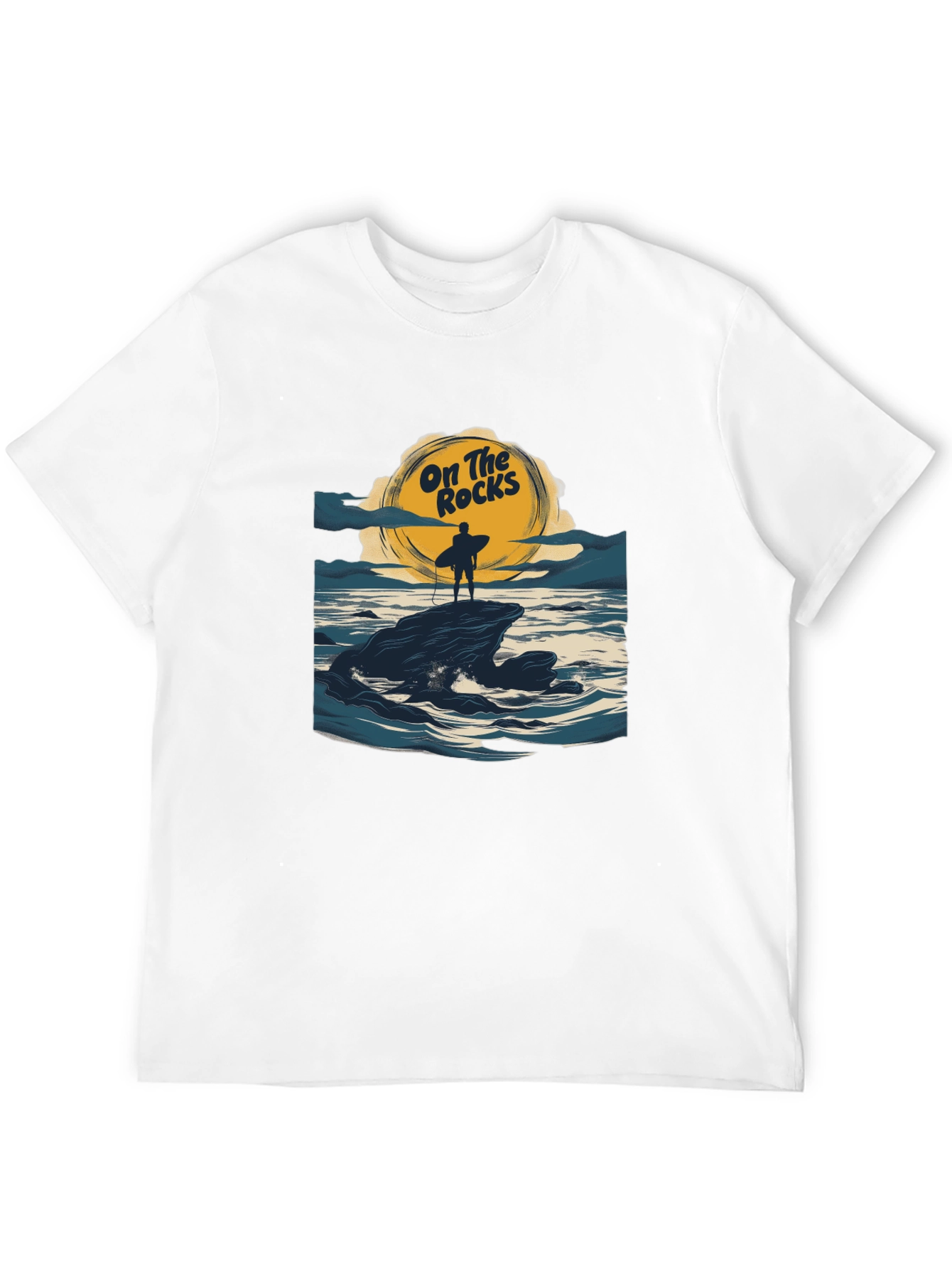 On The Rocks Graphic T-Shirt - Surf Design