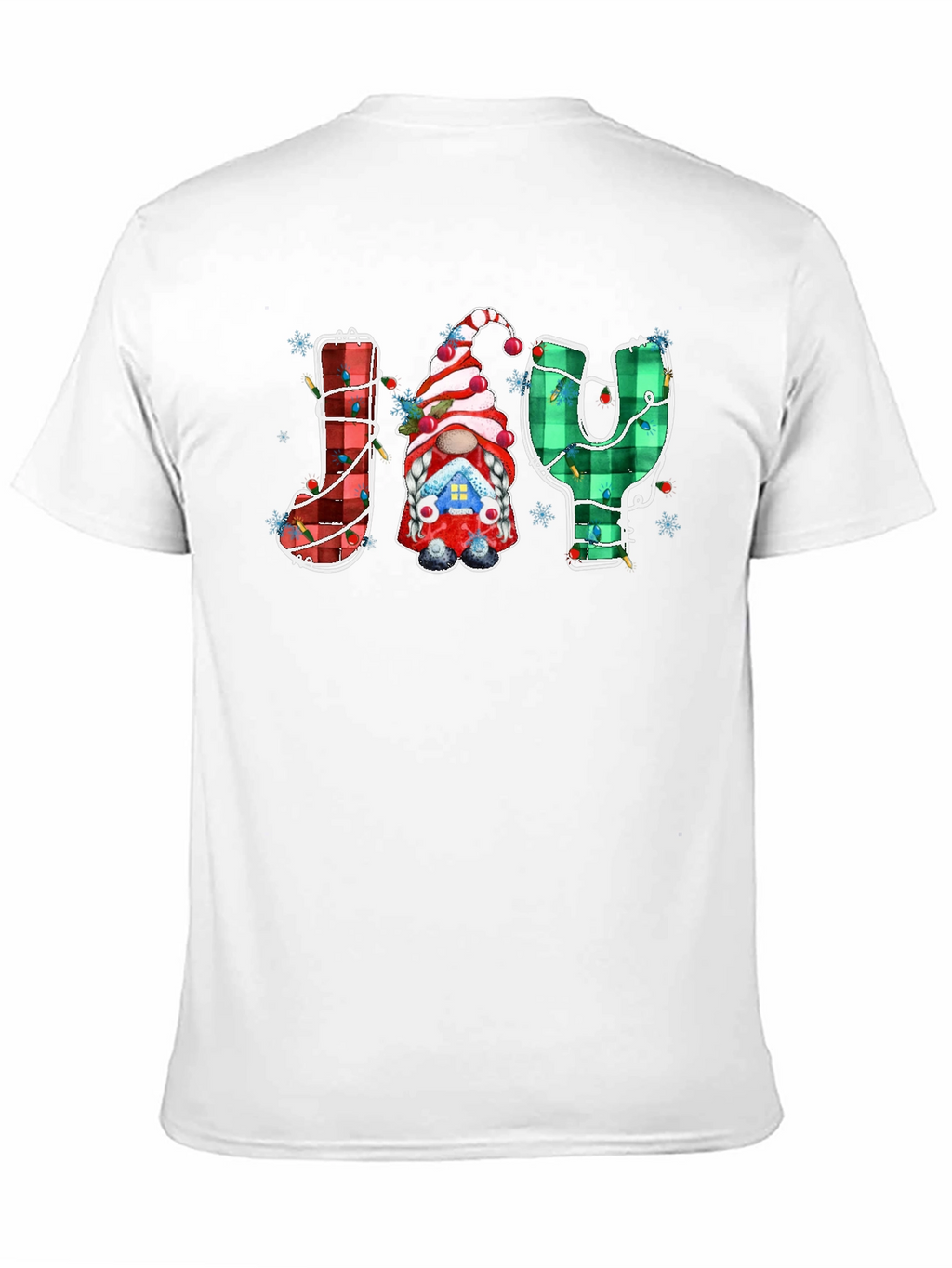 Festive Joy Gnome Christmas Graphic Tee