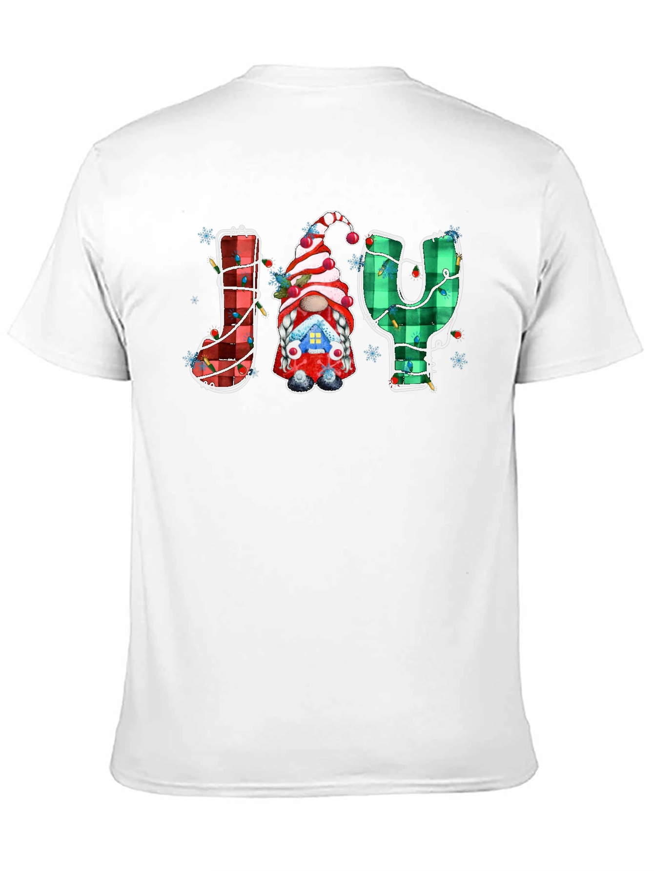 Festive Joy Gnome Christmas Graphic Tee