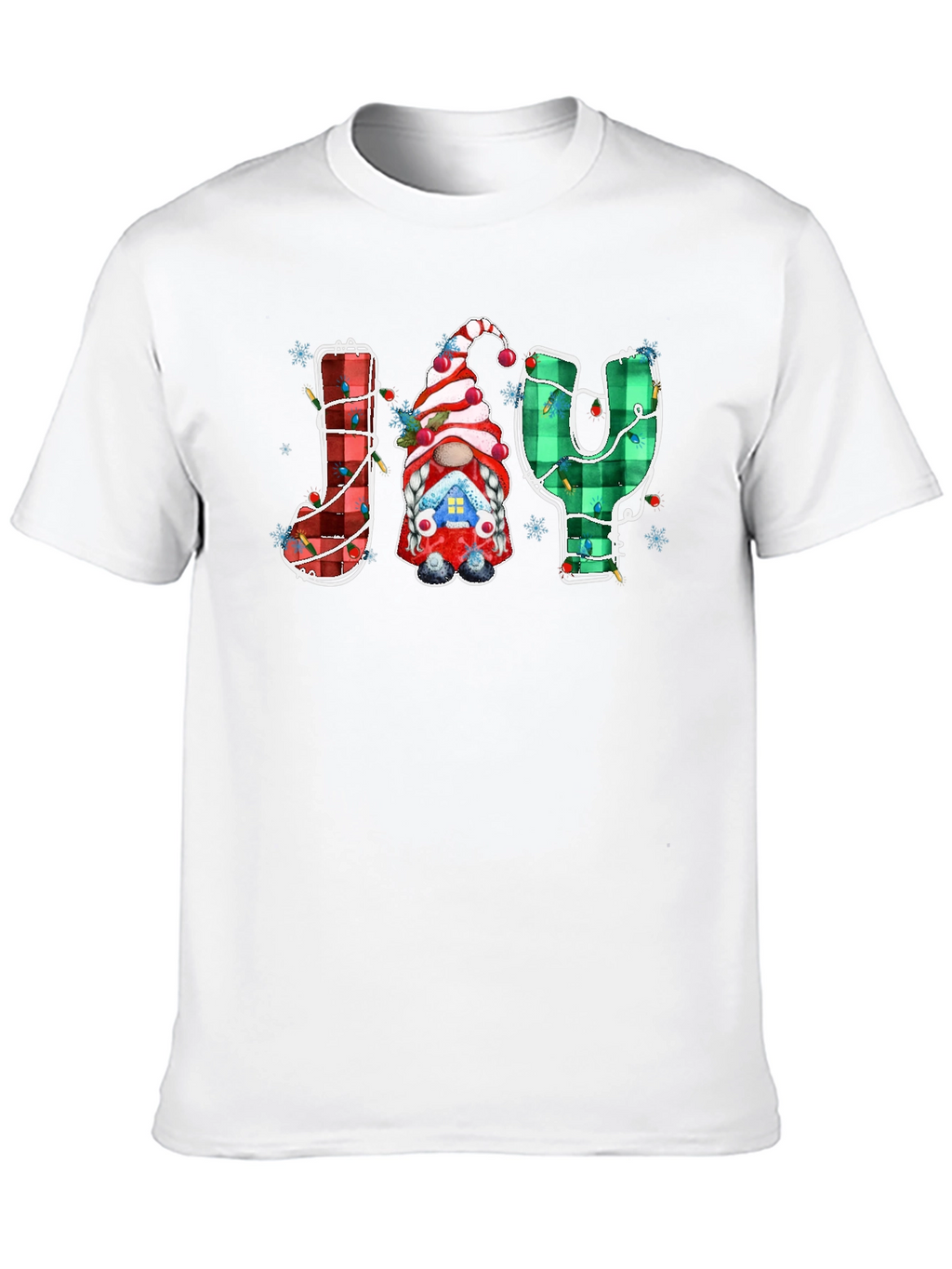 Festive Joy Gnome Christmas Graphic Tee