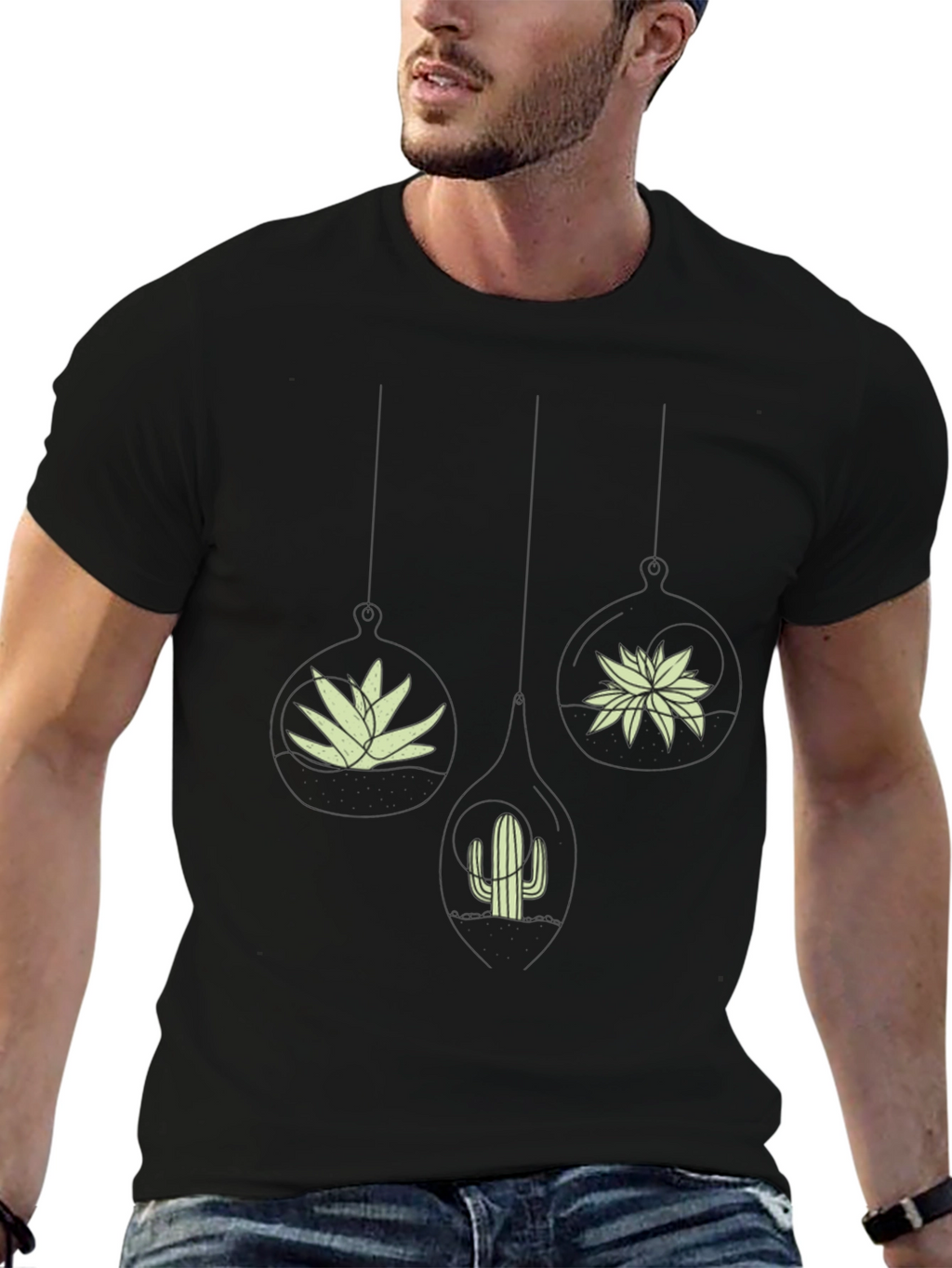 Cactus Graphic T-Shirt | Short Sleeve Crew Neck
