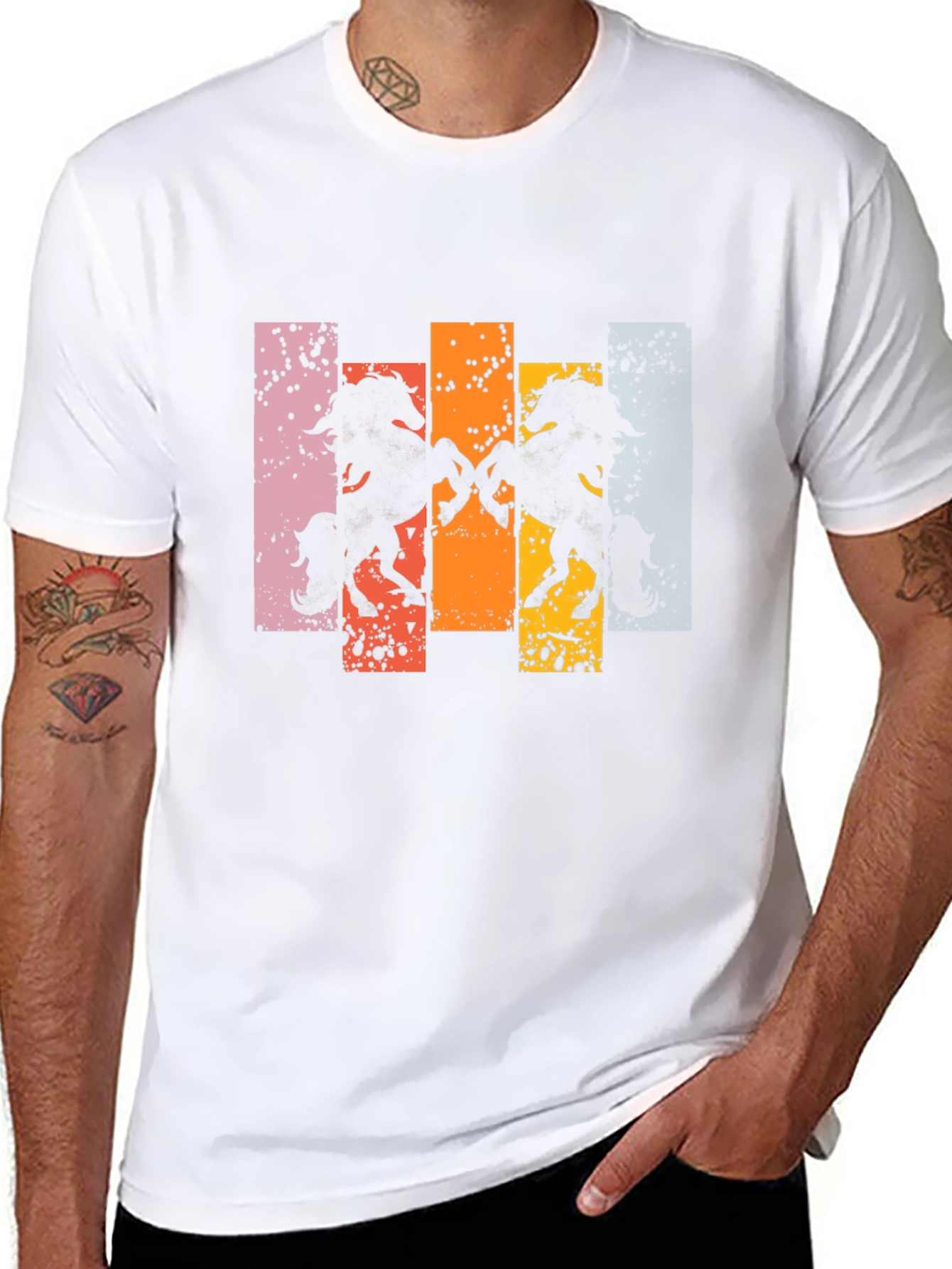 Retro Horse Silhouette Graphic Tee