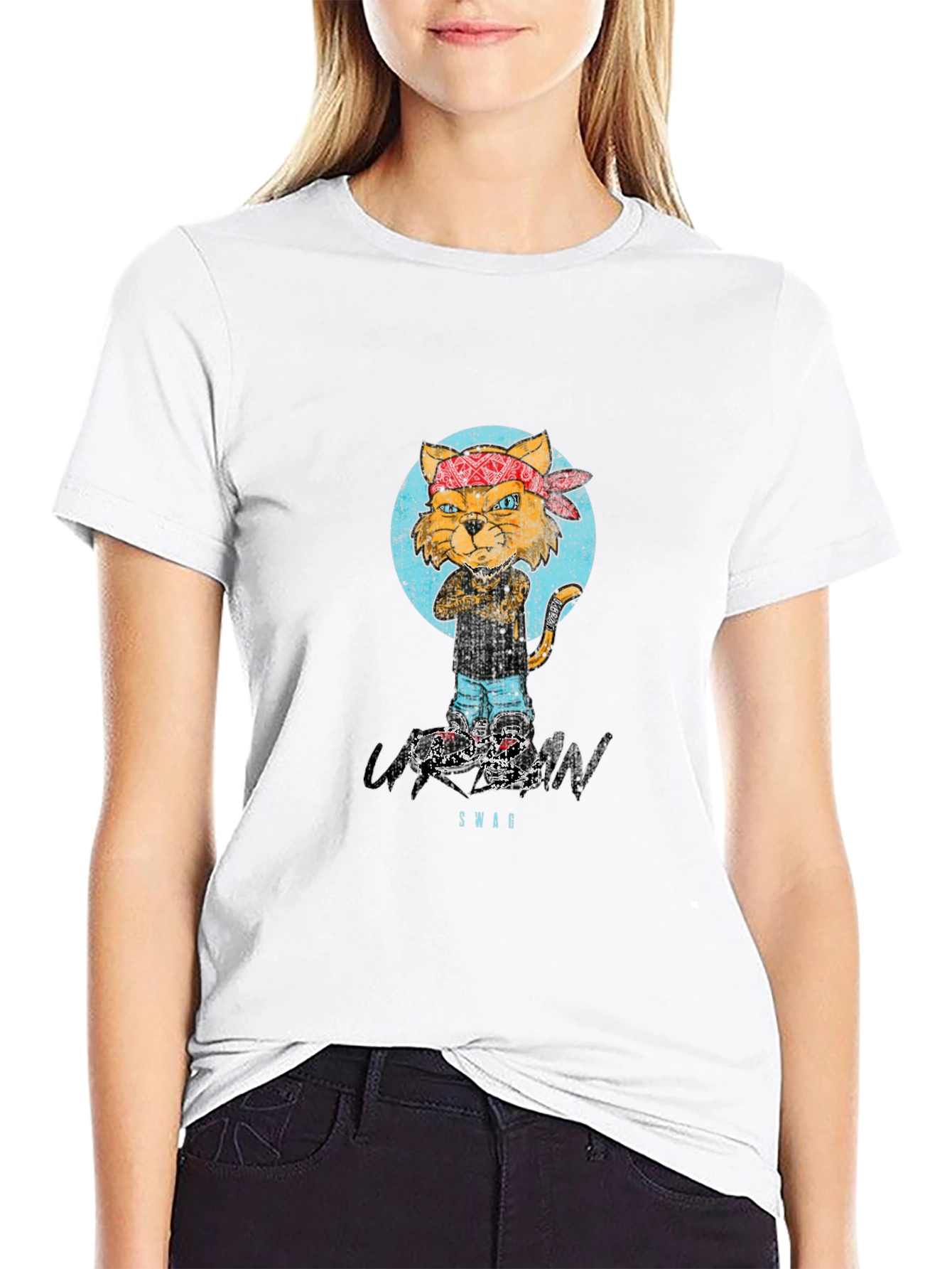 Urban Swag Cat Graphic Tee