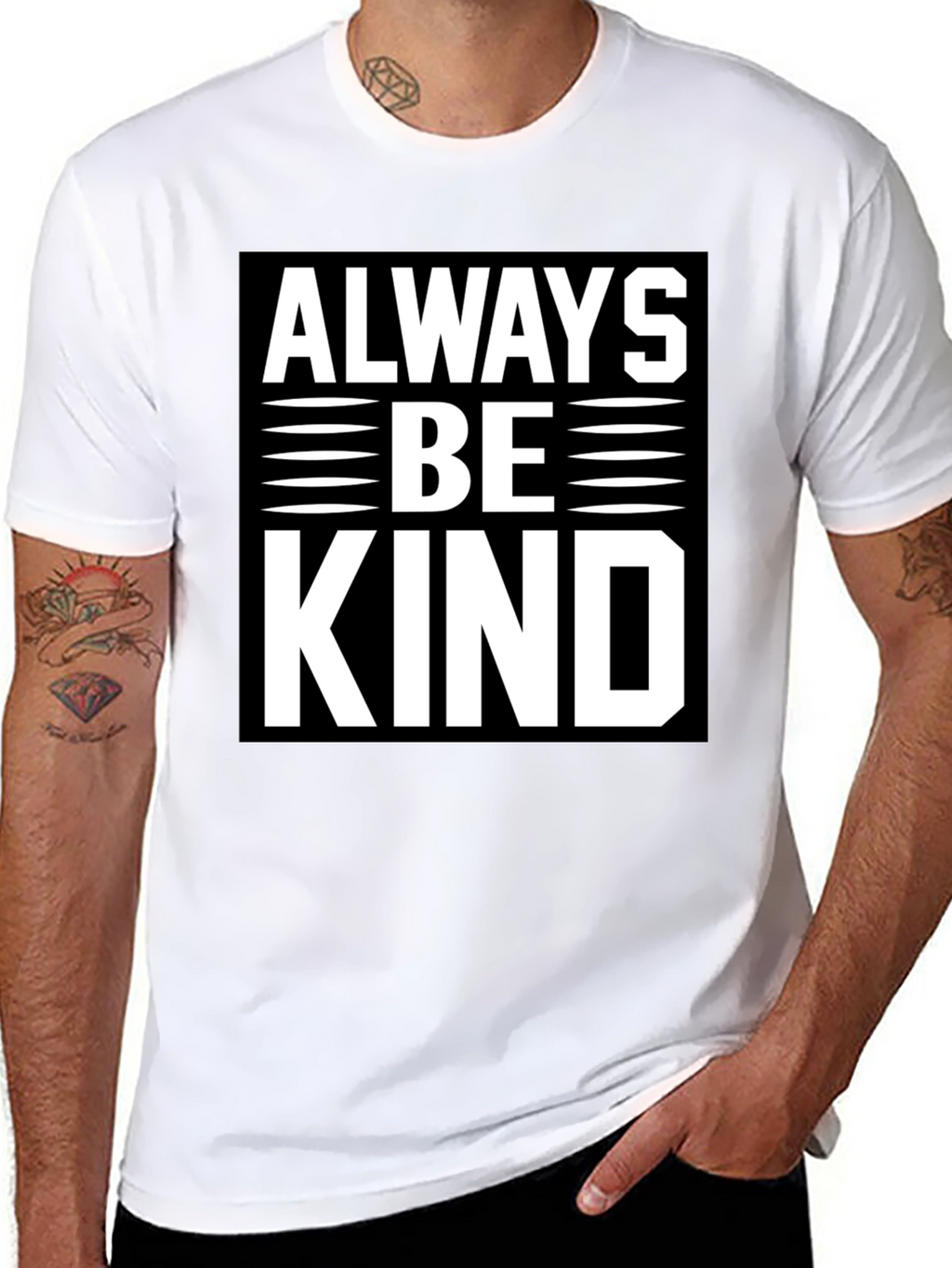 Always Be Kind Graphic Tee - Mens Black T-Shirt