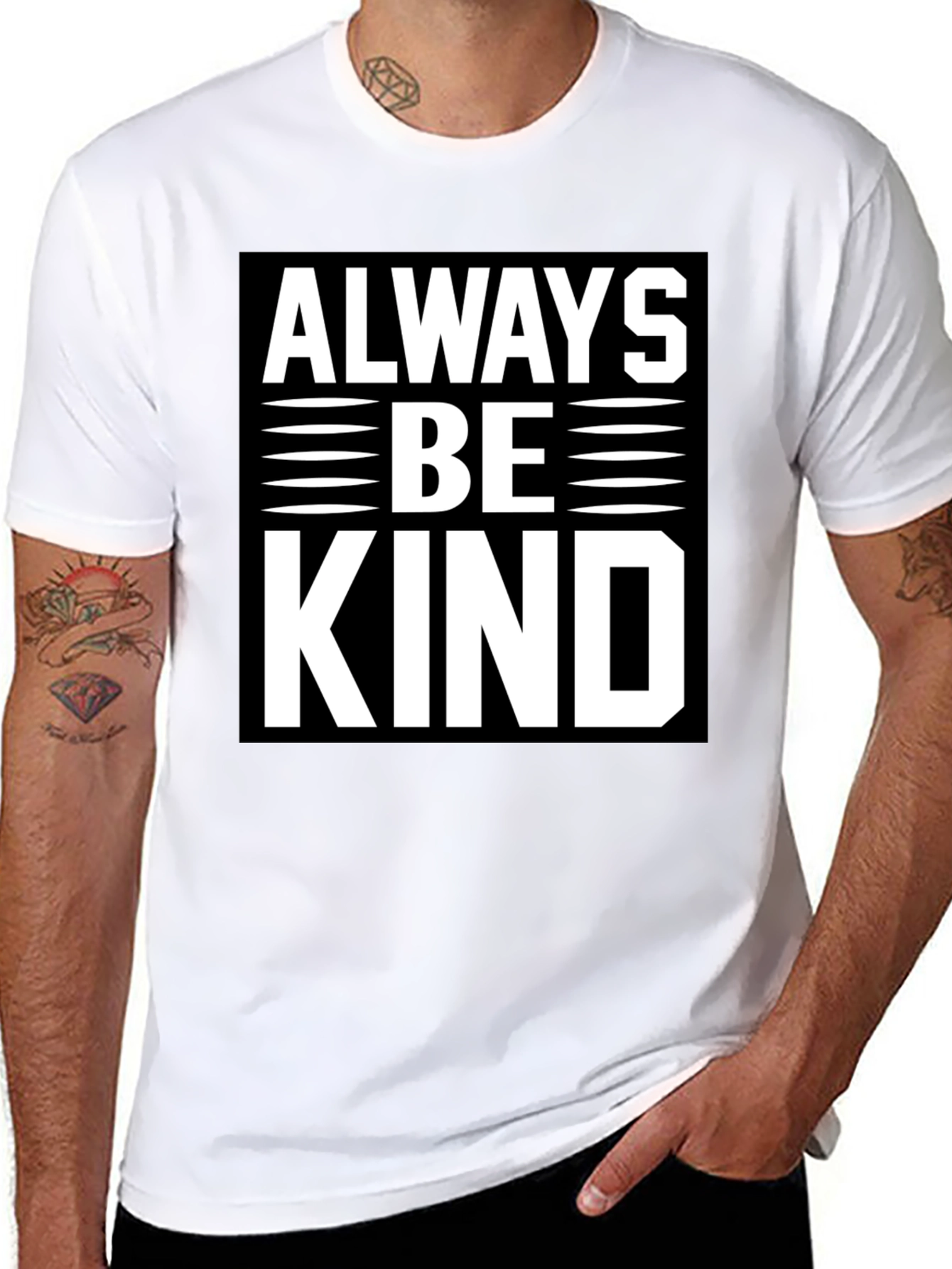 Always Be Kind Graphic Tee - Mens Black T-Shirt