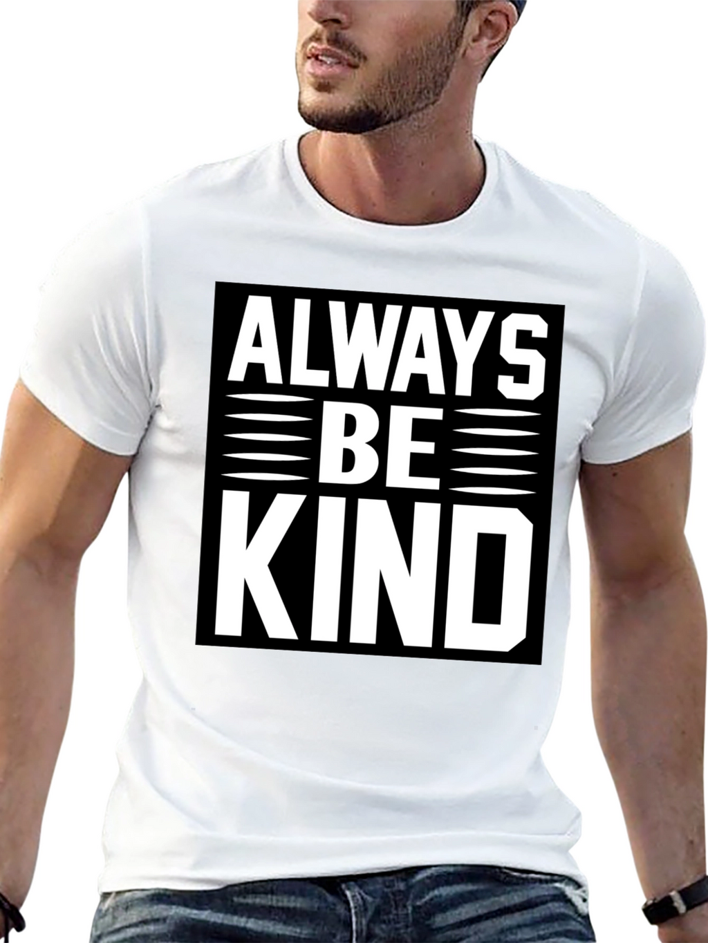 Always Be Kind Graphic Tee - Mens Black T-Shirt