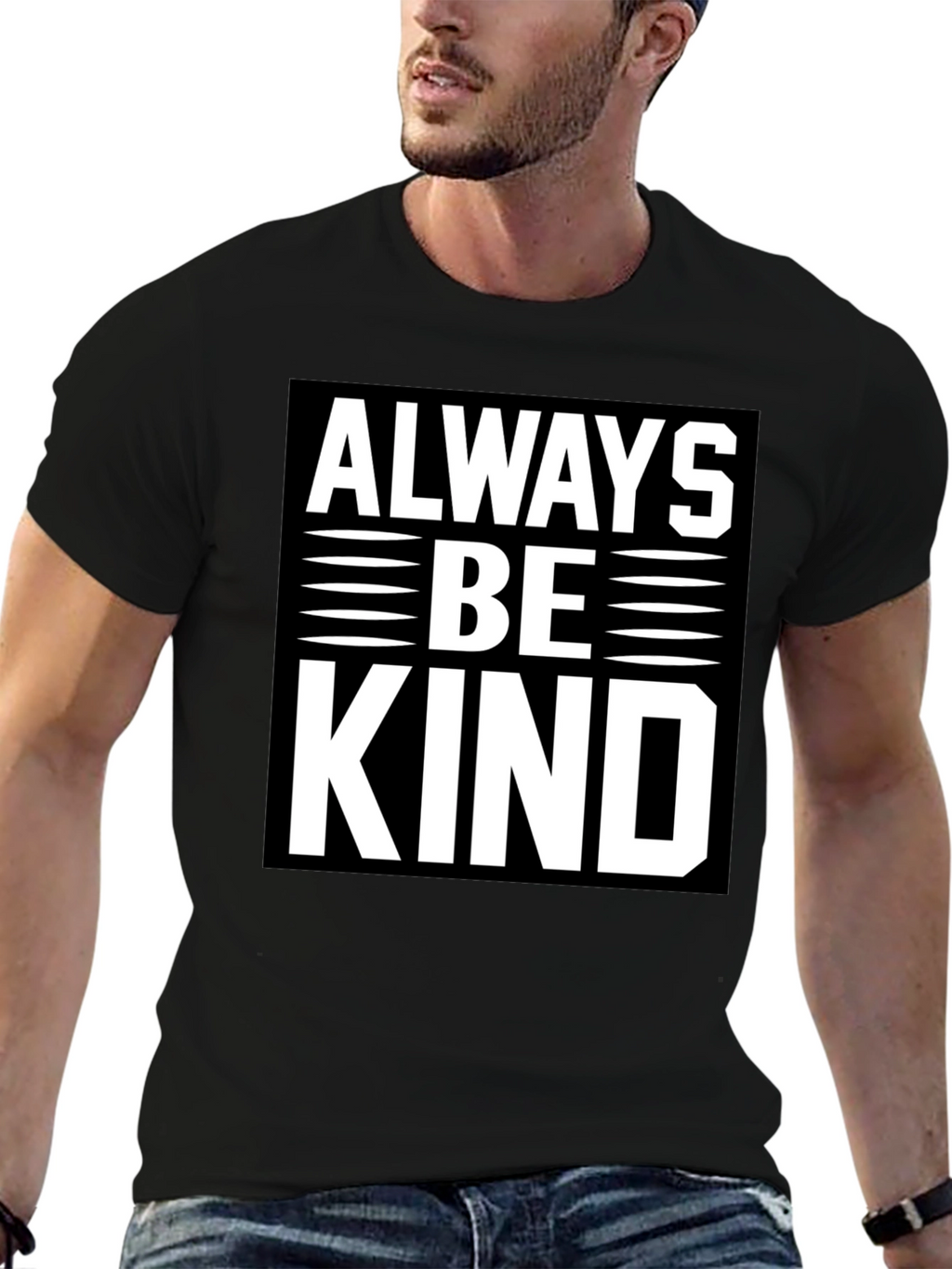 Always Be Kind Graphic Tee - Mens Black T-Shirt