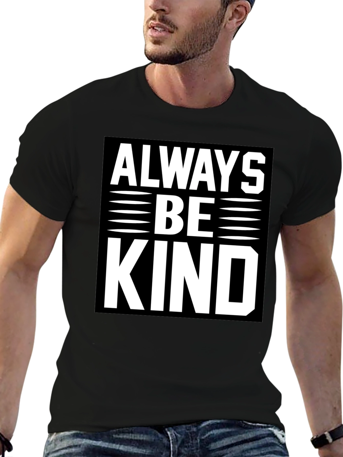 Always Be Kind Graphic Tee - Mens Black T-Shirt