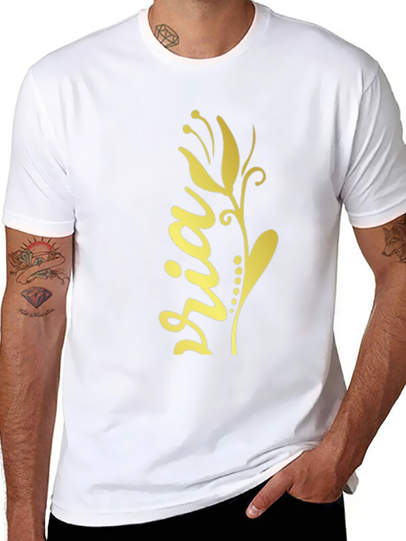Floral Sria Graphic Tee - Stylish Cotton Blend
