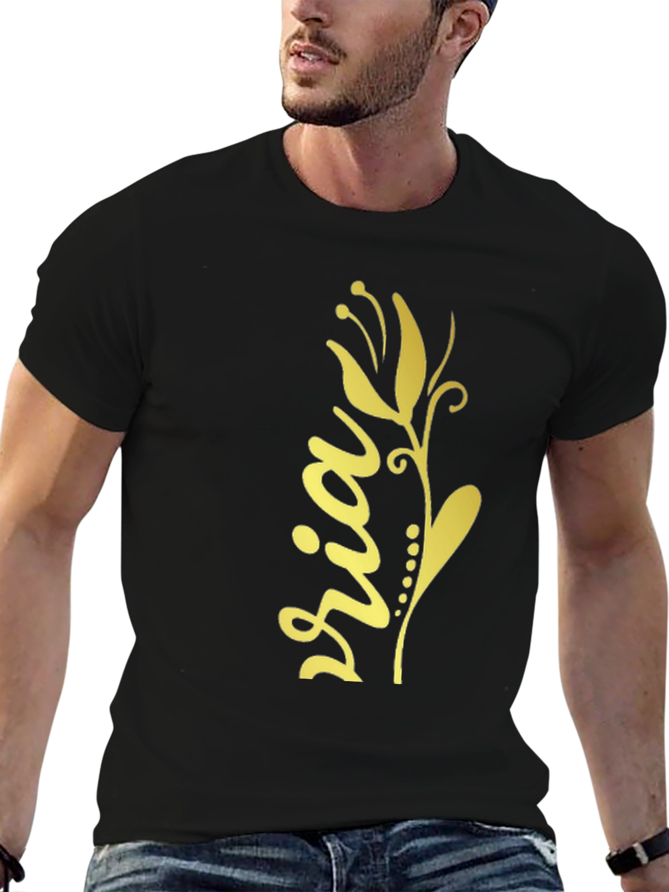 Floral Sria Graphic Tee - Stylish Cotton Blend