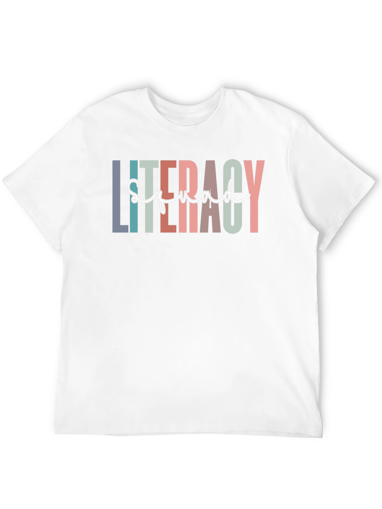 Literacy Squad Graphic T-Shirt - Black Crew Neck Tee