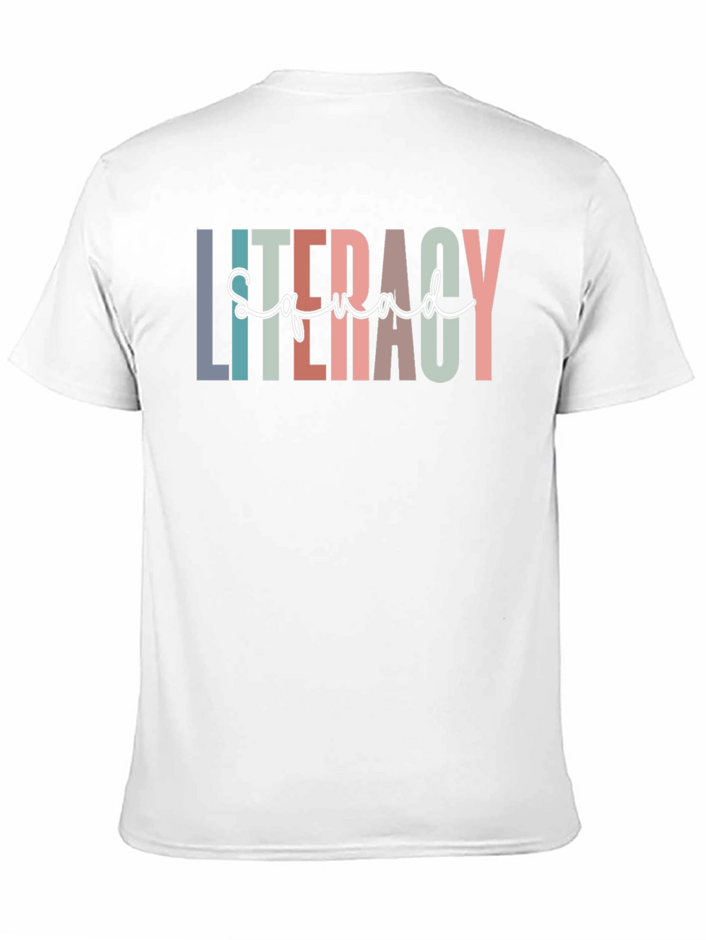 Literacy Squad Graphic T-Shirt - Black Crew Neck Tee