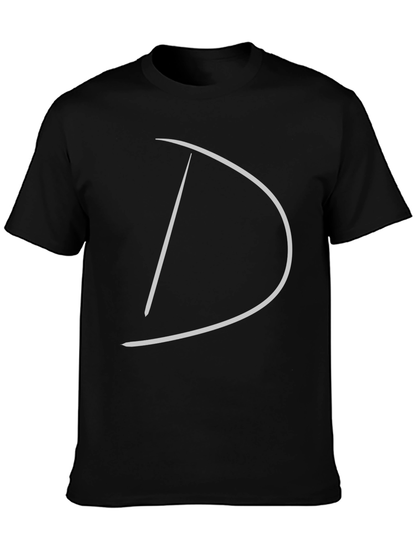 Minimalist Letter D Black Tee