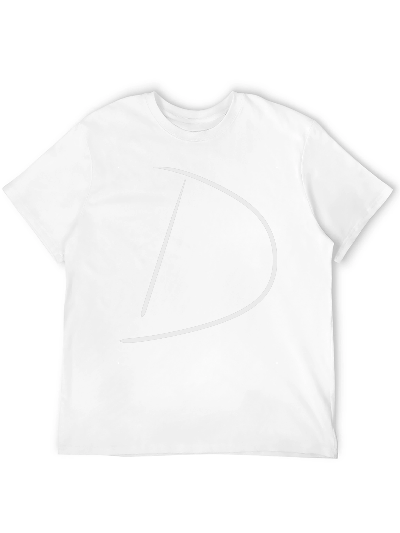 Minimalist Letter D Black Tee