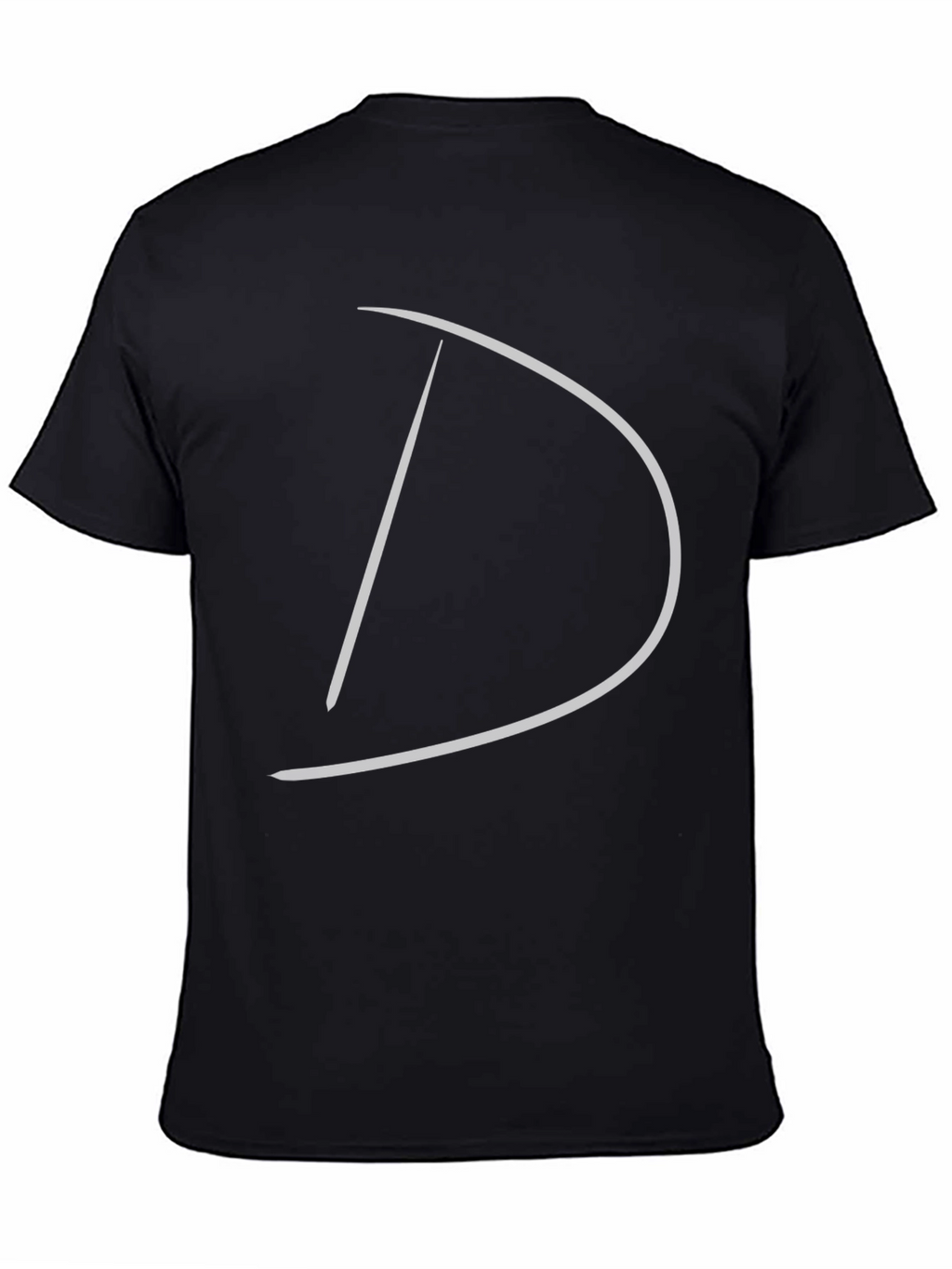 Minimalist Letter D Black Tee