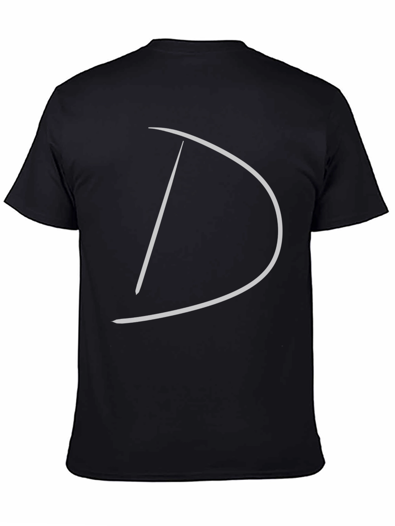 Minimalist Letter D Black Tee