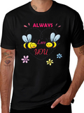 Always Love You Bee Graphic Black Tee