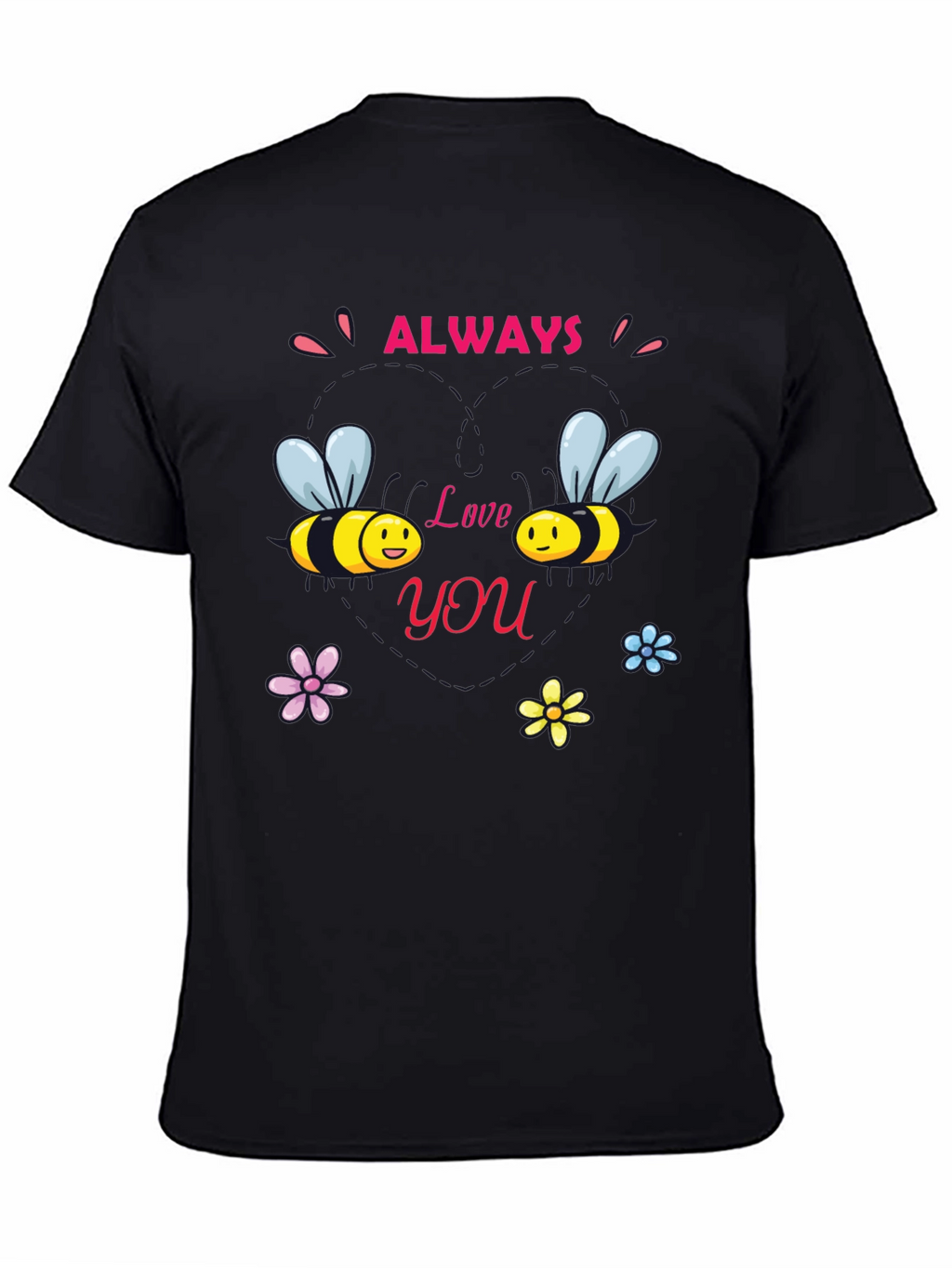 Always Love You Bee Graphic Black Tee