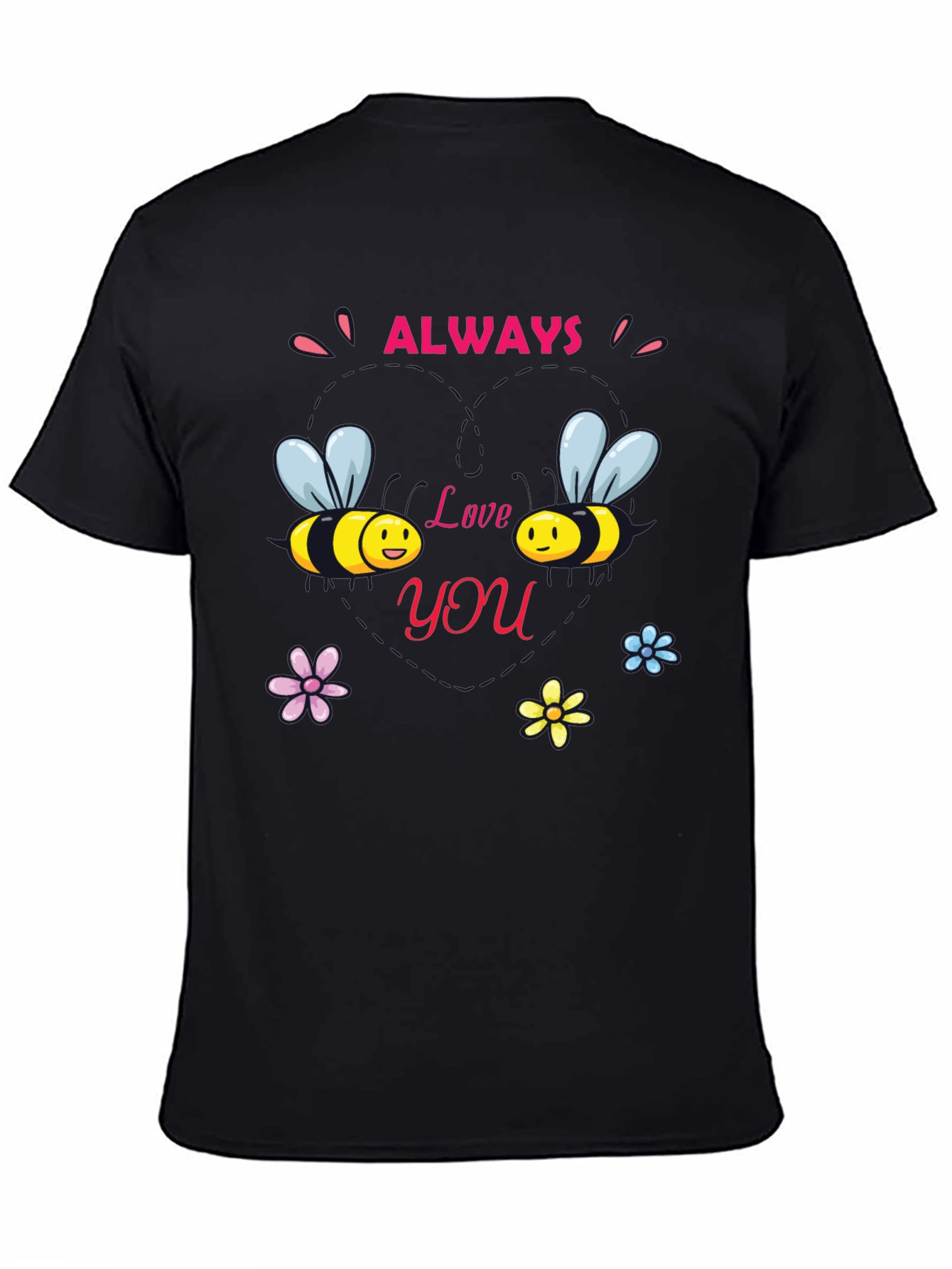 Always Love You Bee Graphic Black Tee
