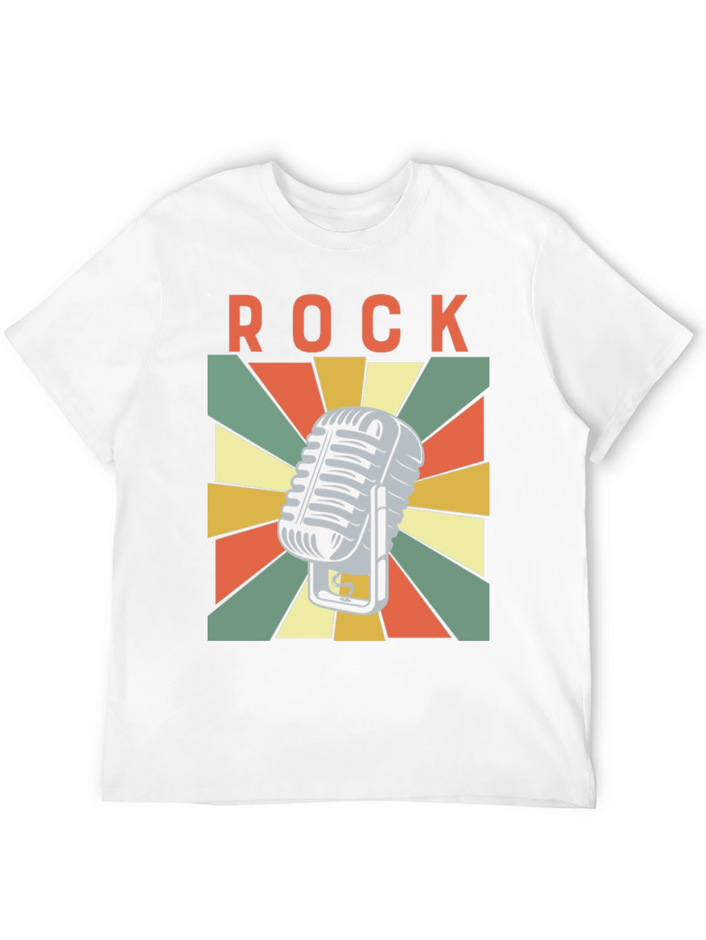 Retro Rock Microphone Graphic T-Shirt