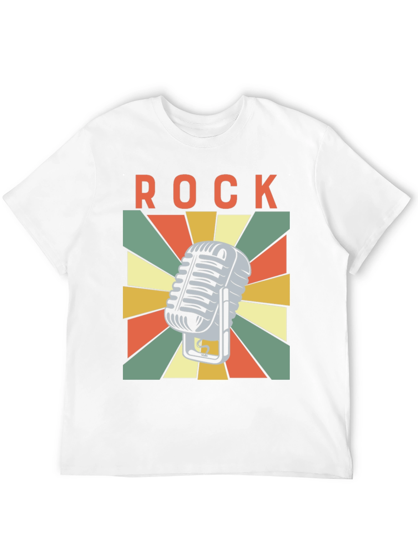 Retro Rock Microphone Graphic T-Shirt