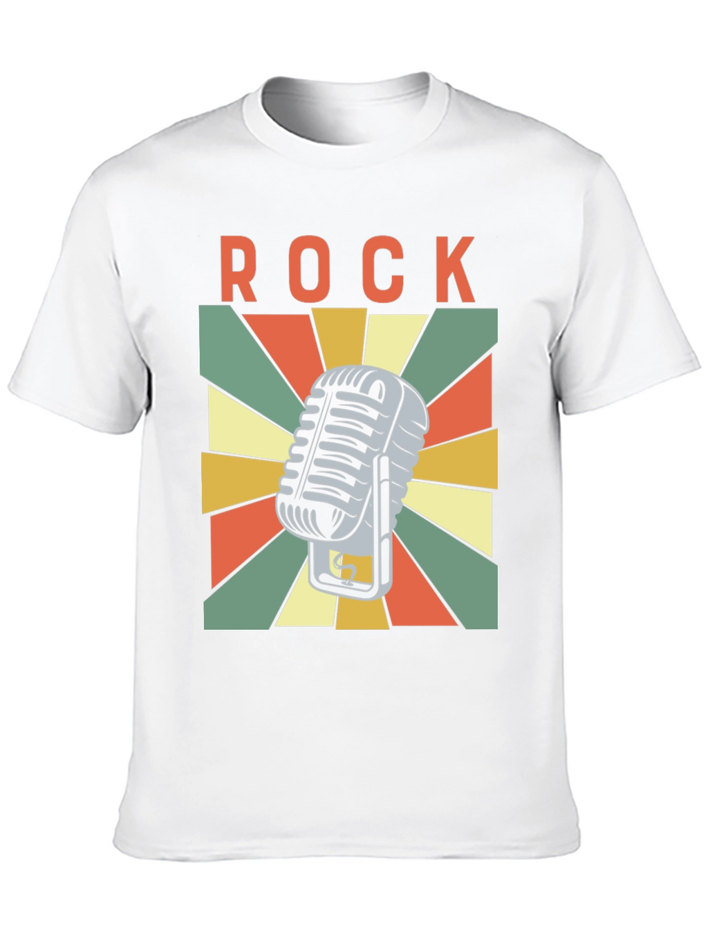 Retro Rock Microphone Graphic T-Shirt
