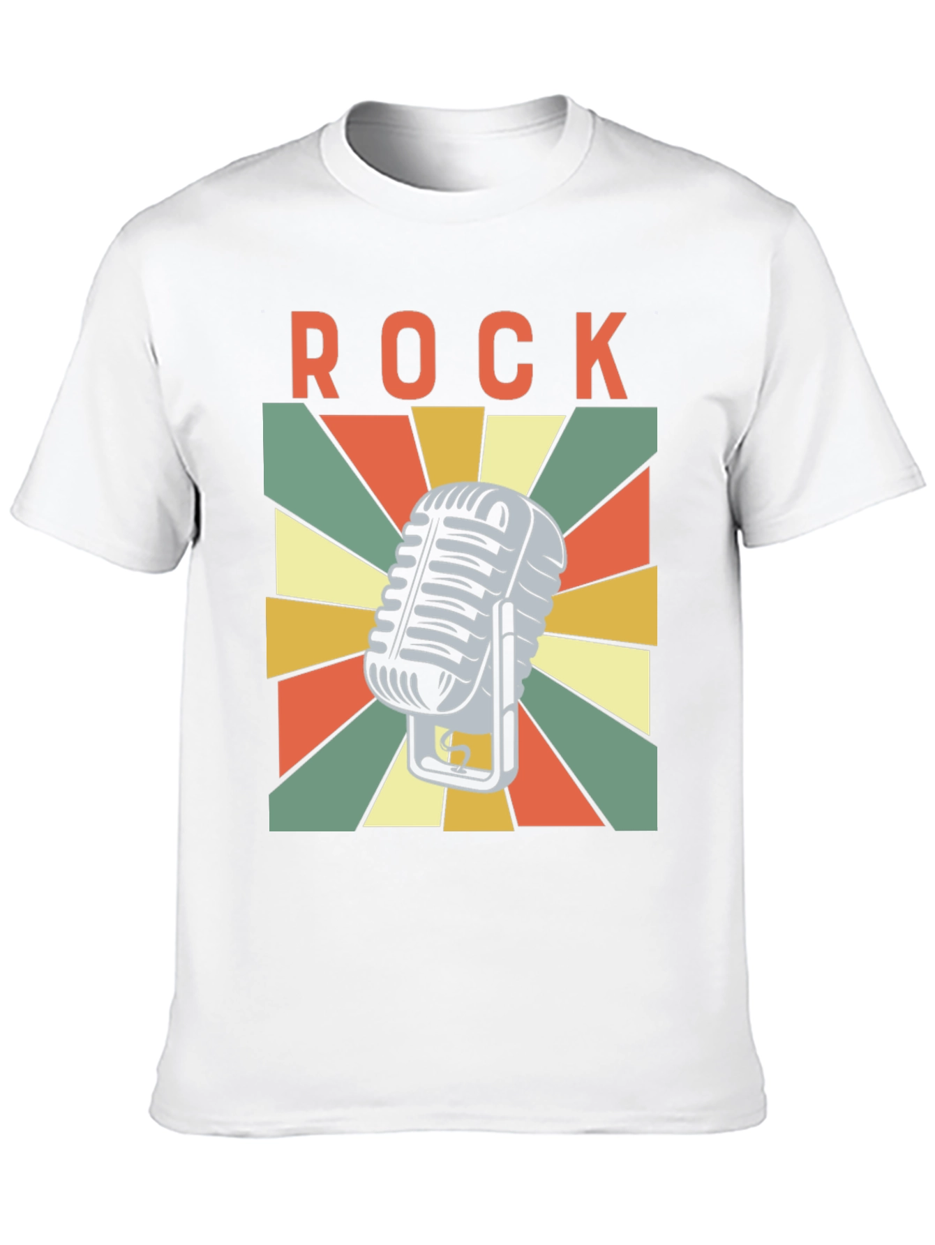 Retro Rock Microphone Graphic T-Shirt