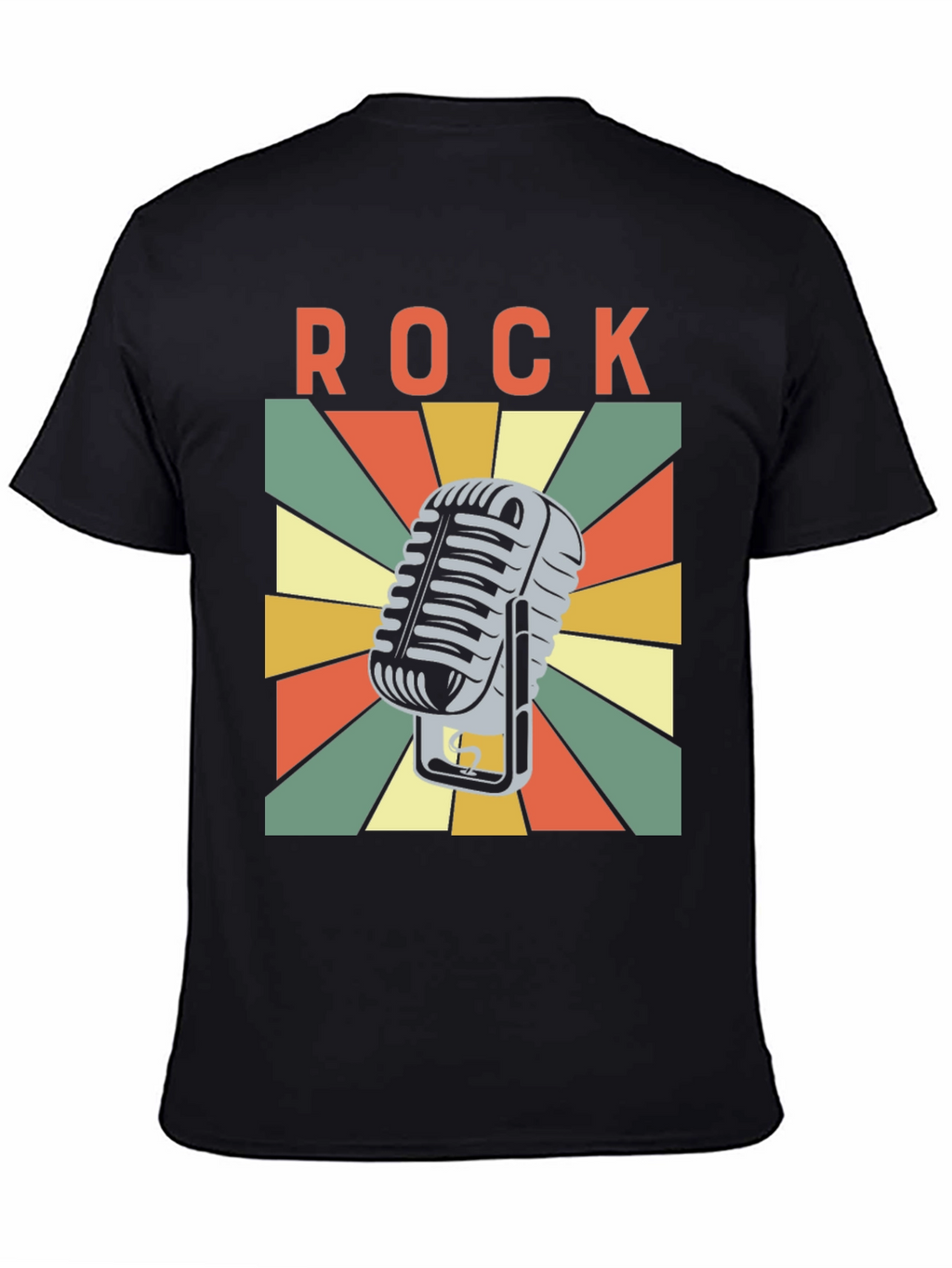 Retro Rock Microphone Graphic T-Shirt