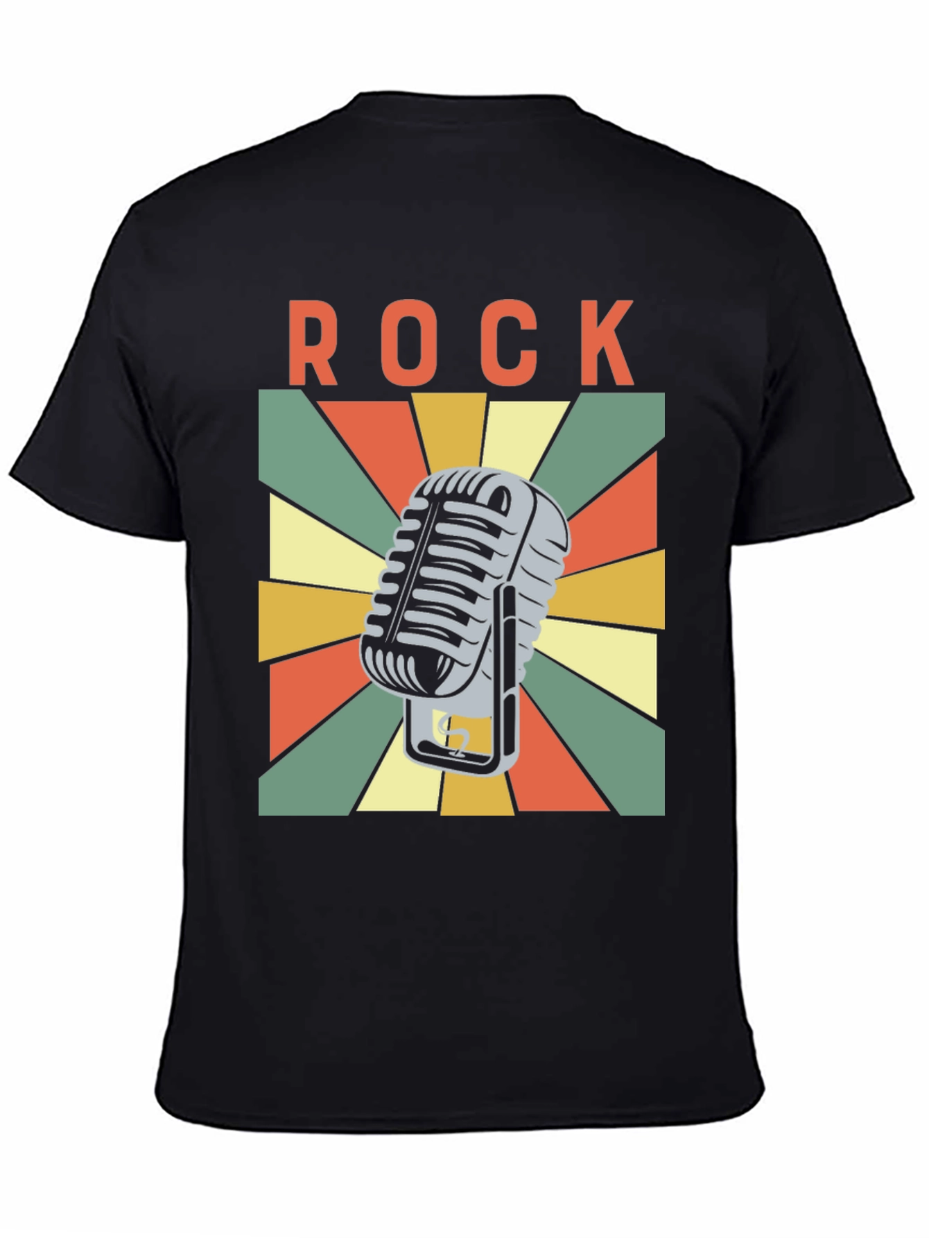 Retro Rock Microphone Graphic T-Shirt