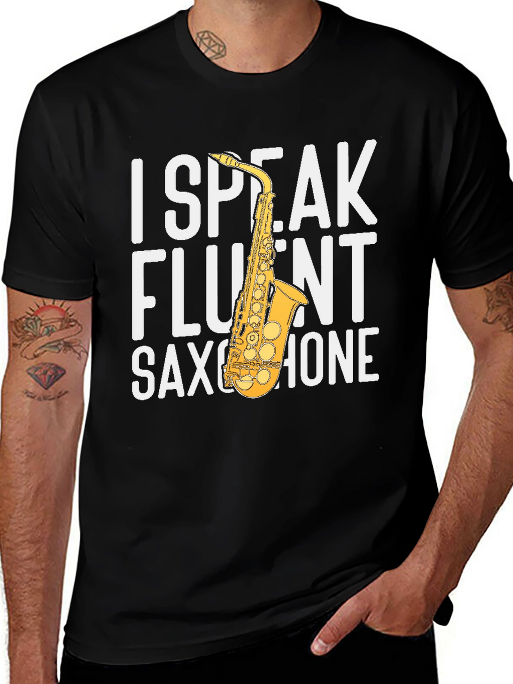 I Speak Fluent Saxophone Graphic Tee