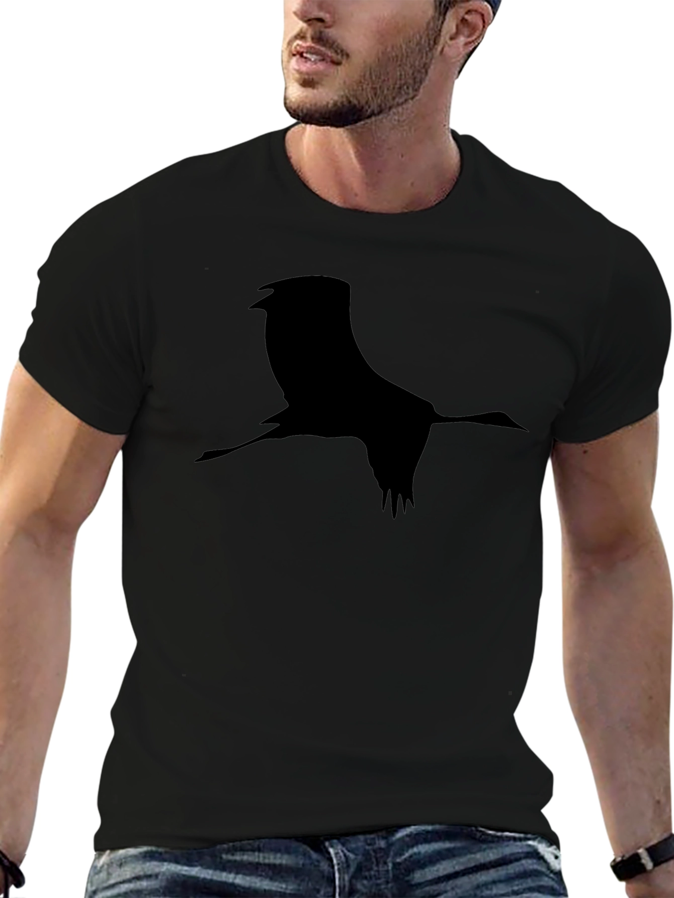 Black Bird Silhouette Graphic Tee