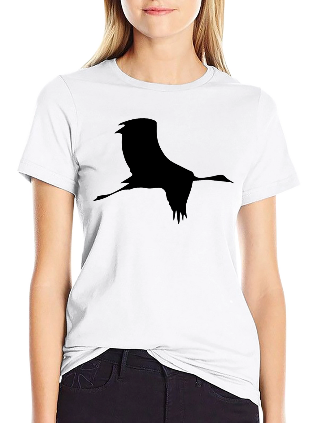 Black Bird Silhouette Graphic Tee