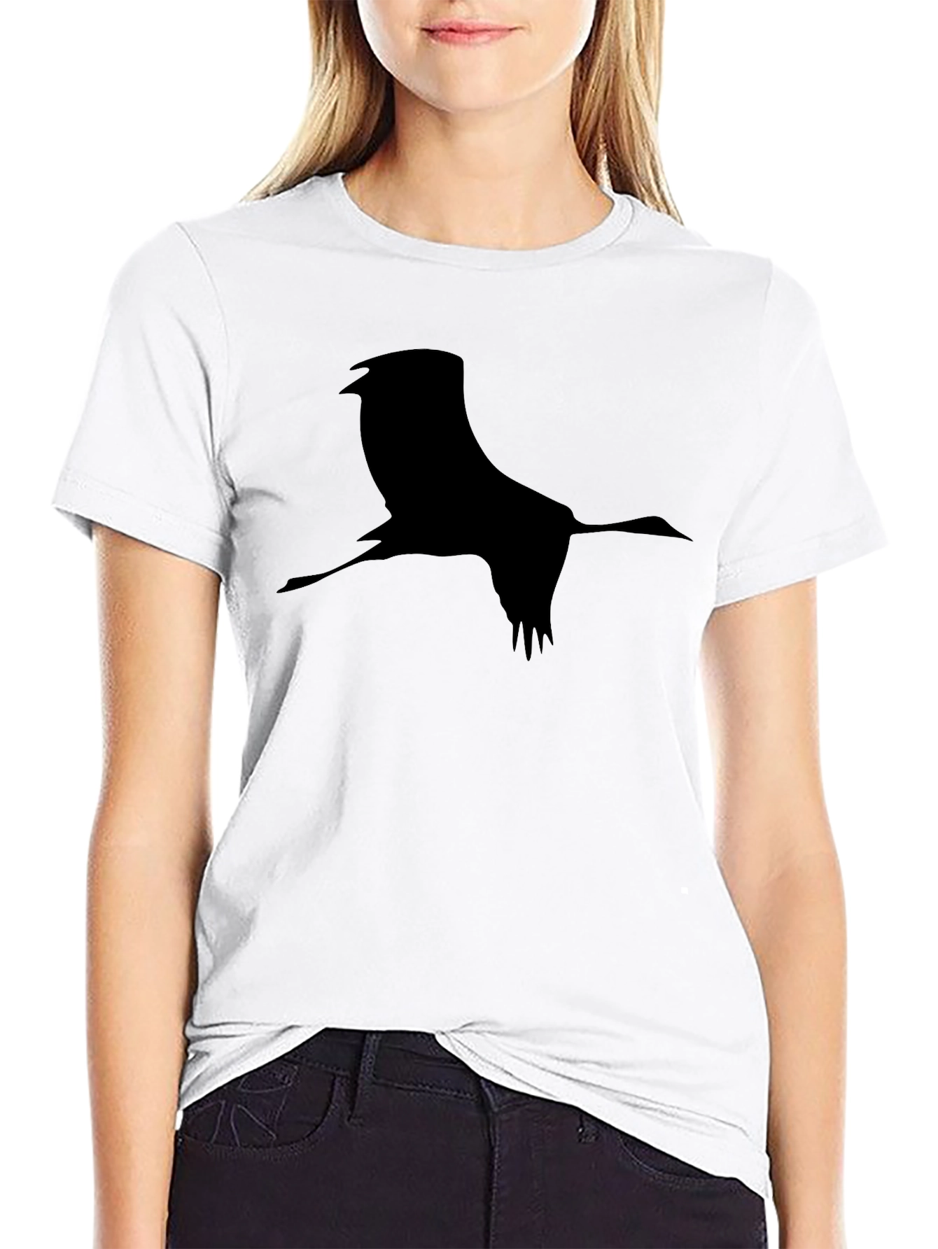 Black Bird Silhouette Graphic Tee