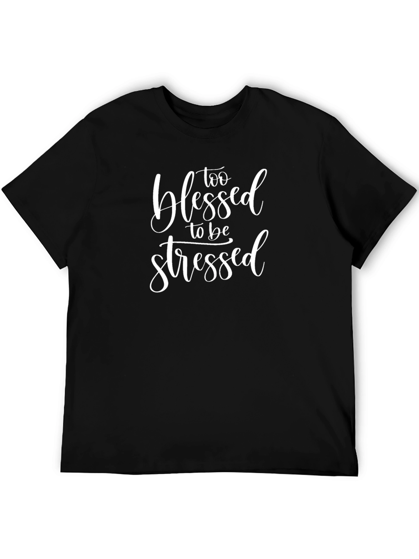 Blessed & Stressed Black Graphic Tee