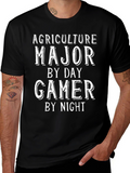 Agriculture Major Gamer T-Shirt - Black Cotton Tee