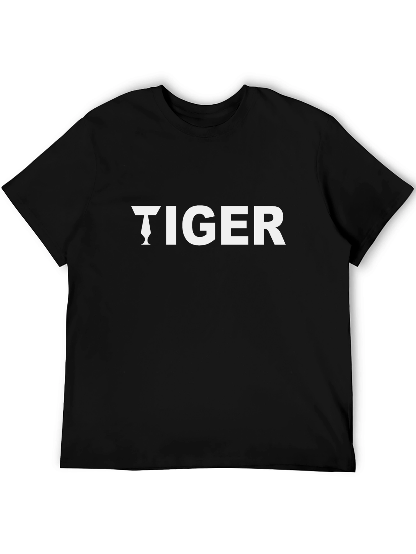 Mens Black Tiger Graphic Tee - Bold Style