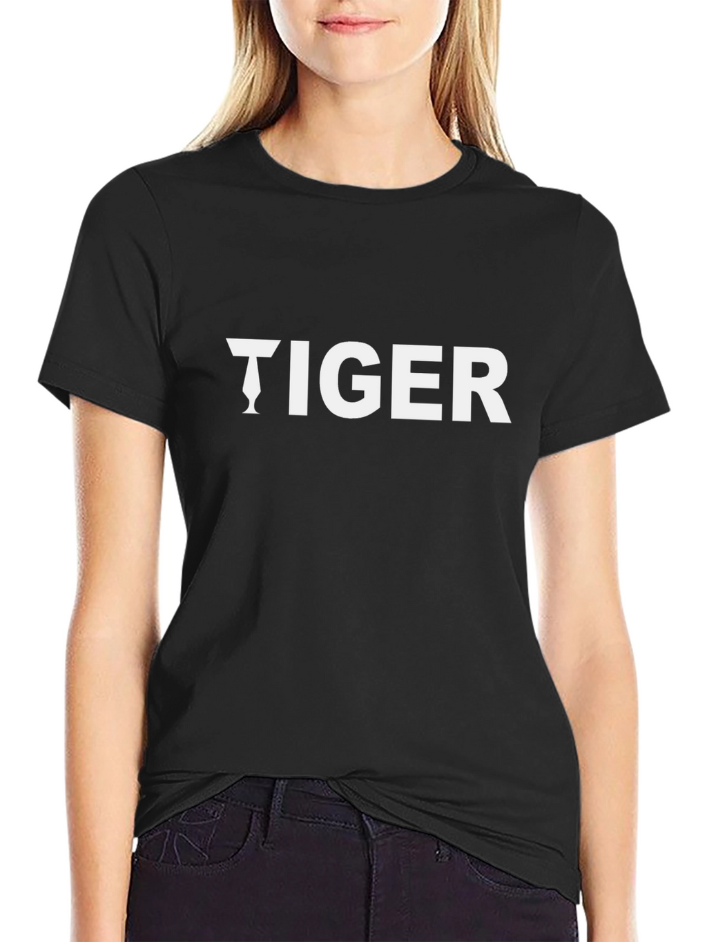 Mens Black Tiger Graphic Tee - Bold Style