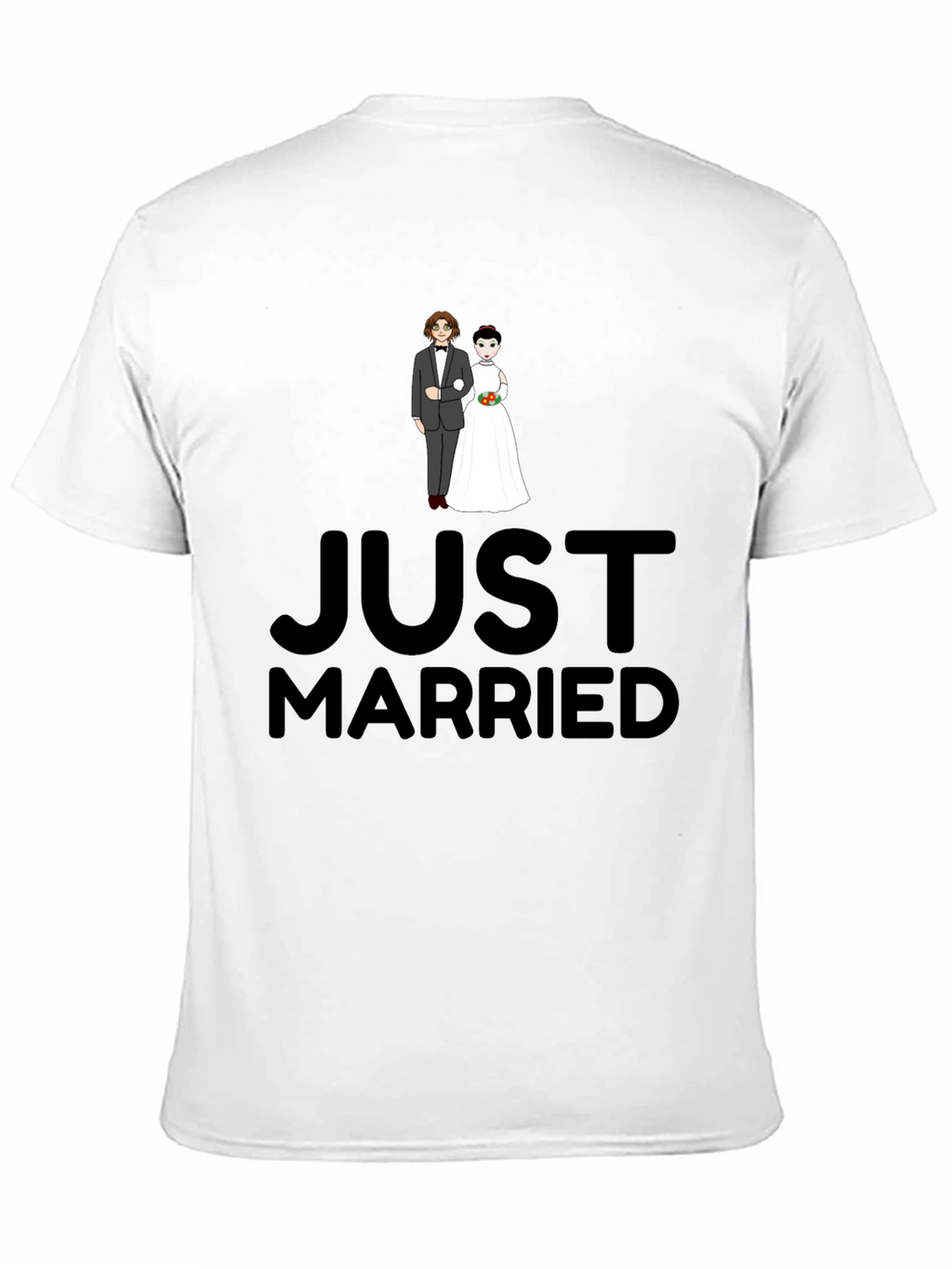 Just Married Graphic Tee - Black