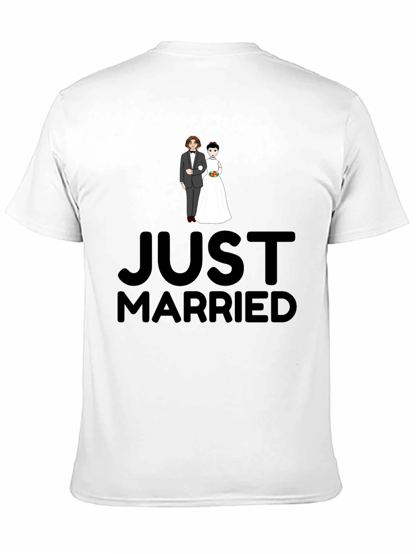 Just Married Graphic Tee - Black