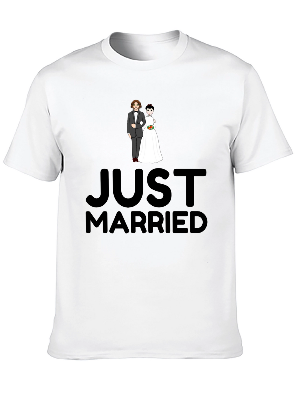 Just Married Graphic Tee - Black