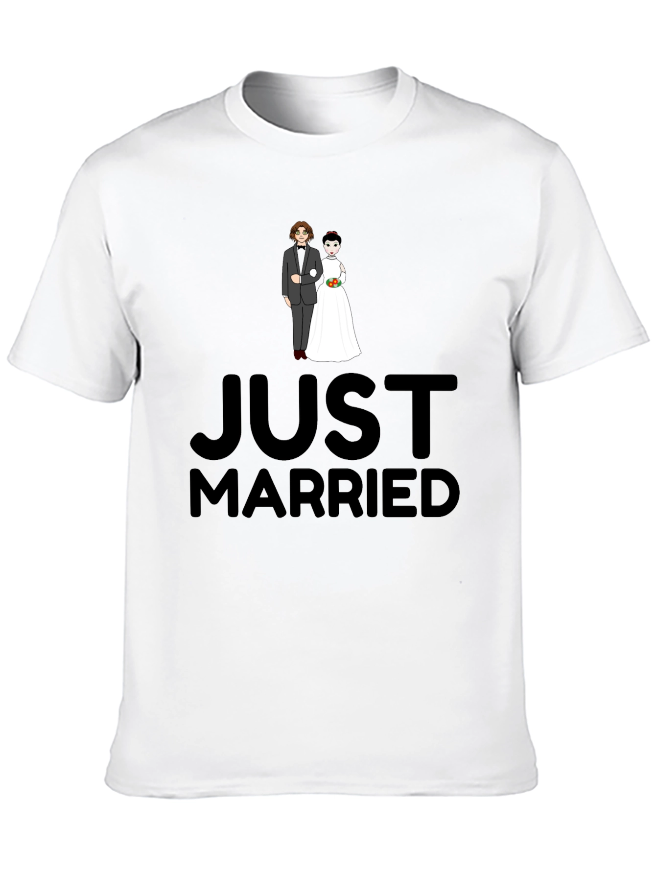 Just Married Graphic Tee - Black