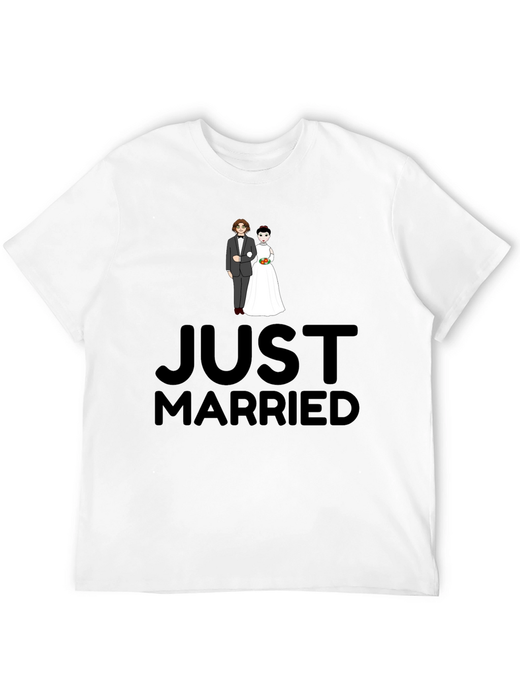 Just Married Graphic Tee - Black