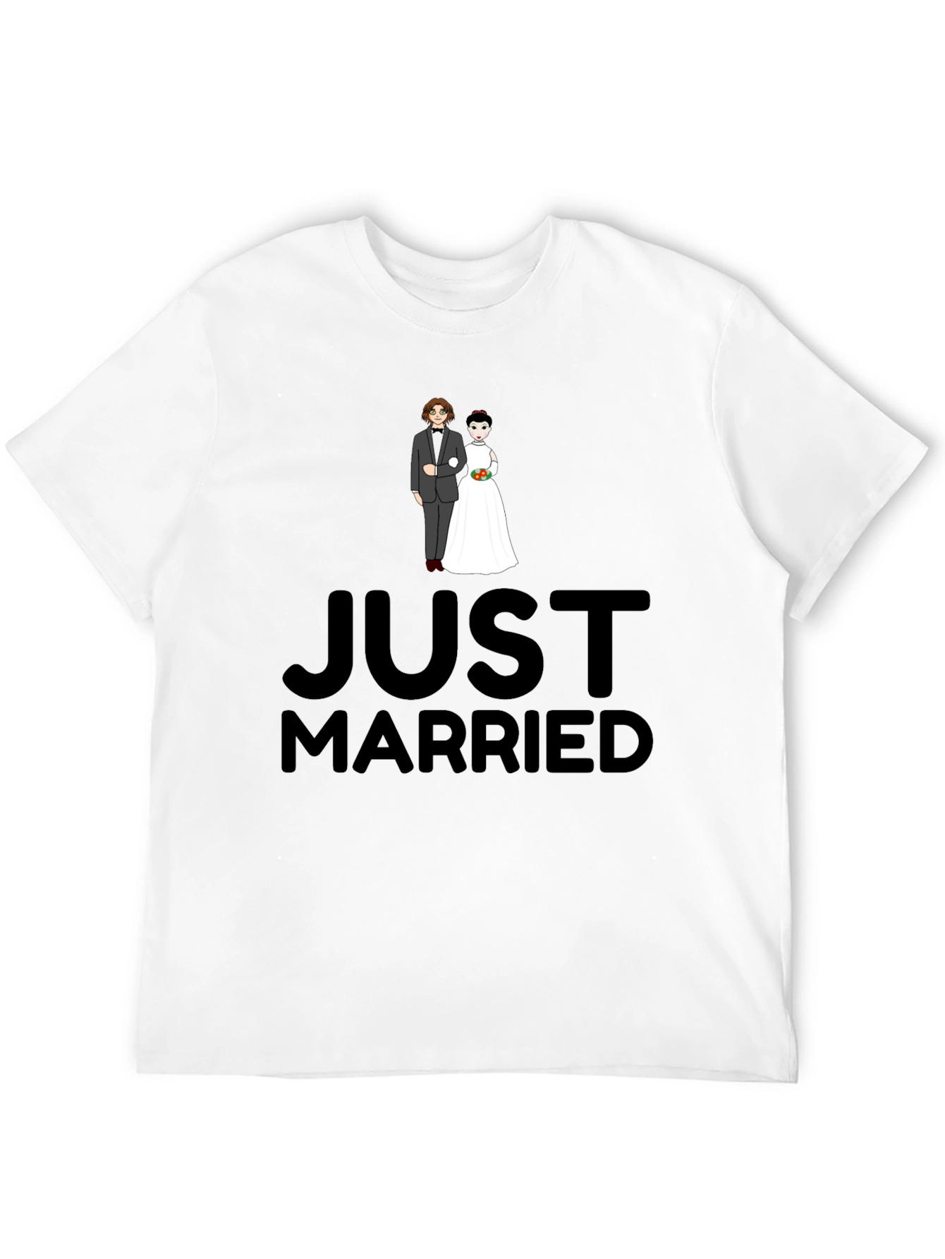 Just Married Graphic Tee - Black