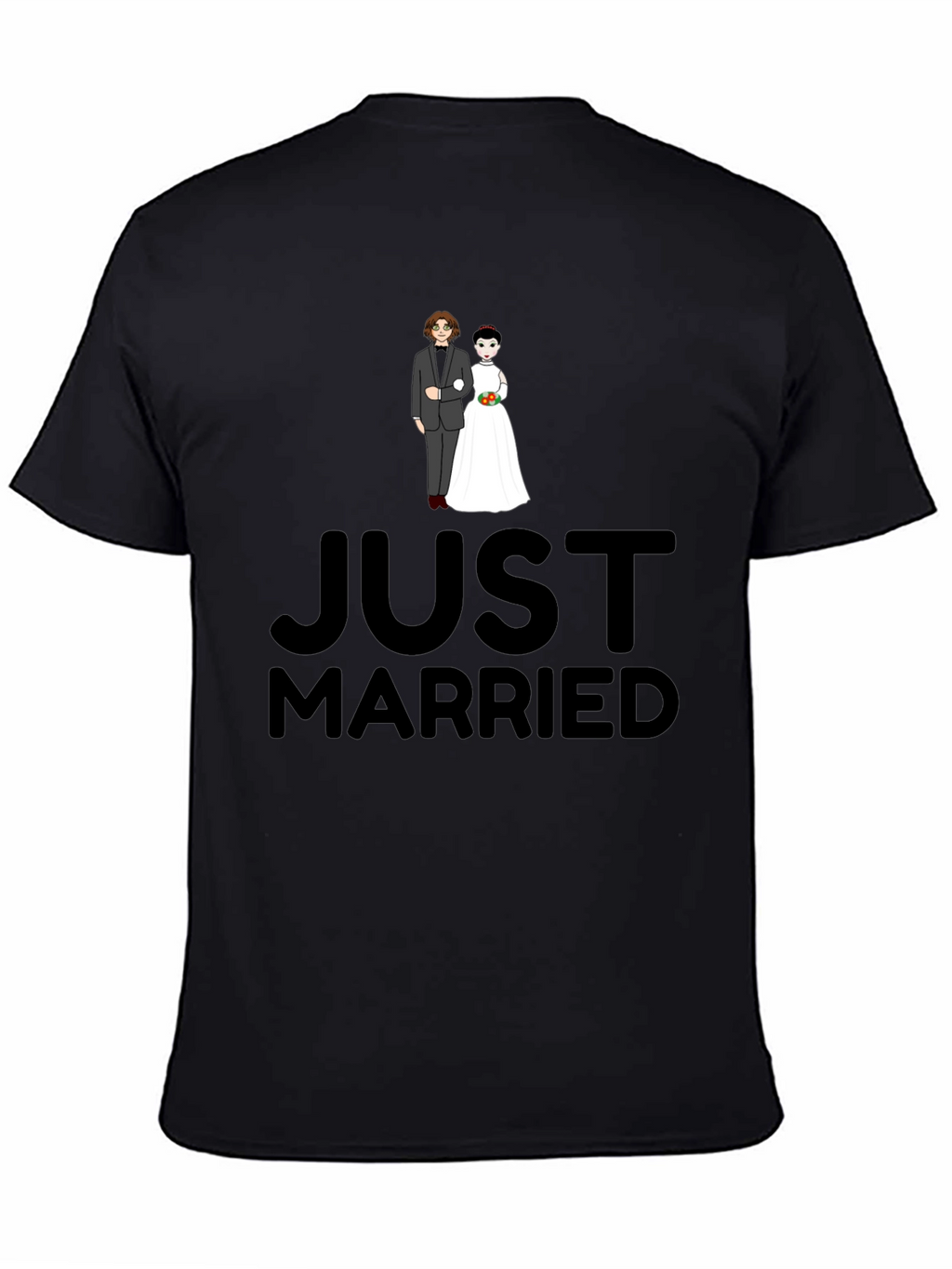 Just Married Graphic Tee - Black