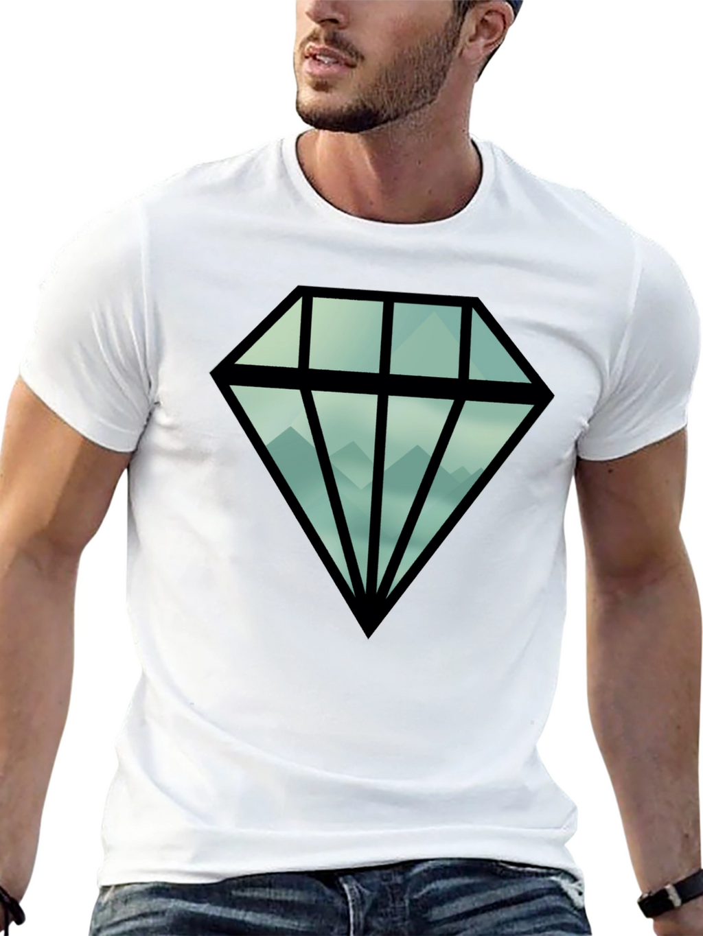 Diamond Mountain Graphic Tee - Black